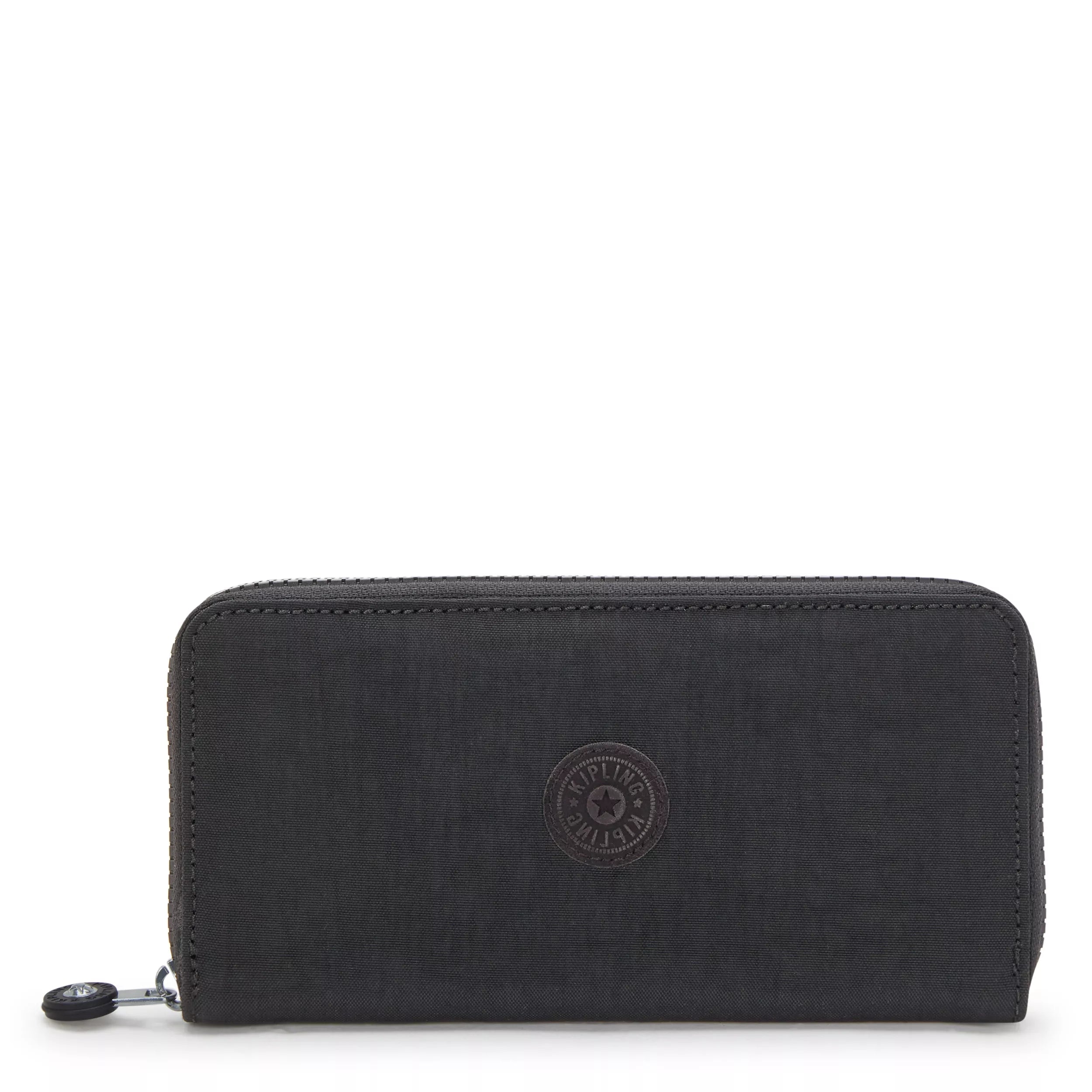 Kipling Money World in Black Noir — front view