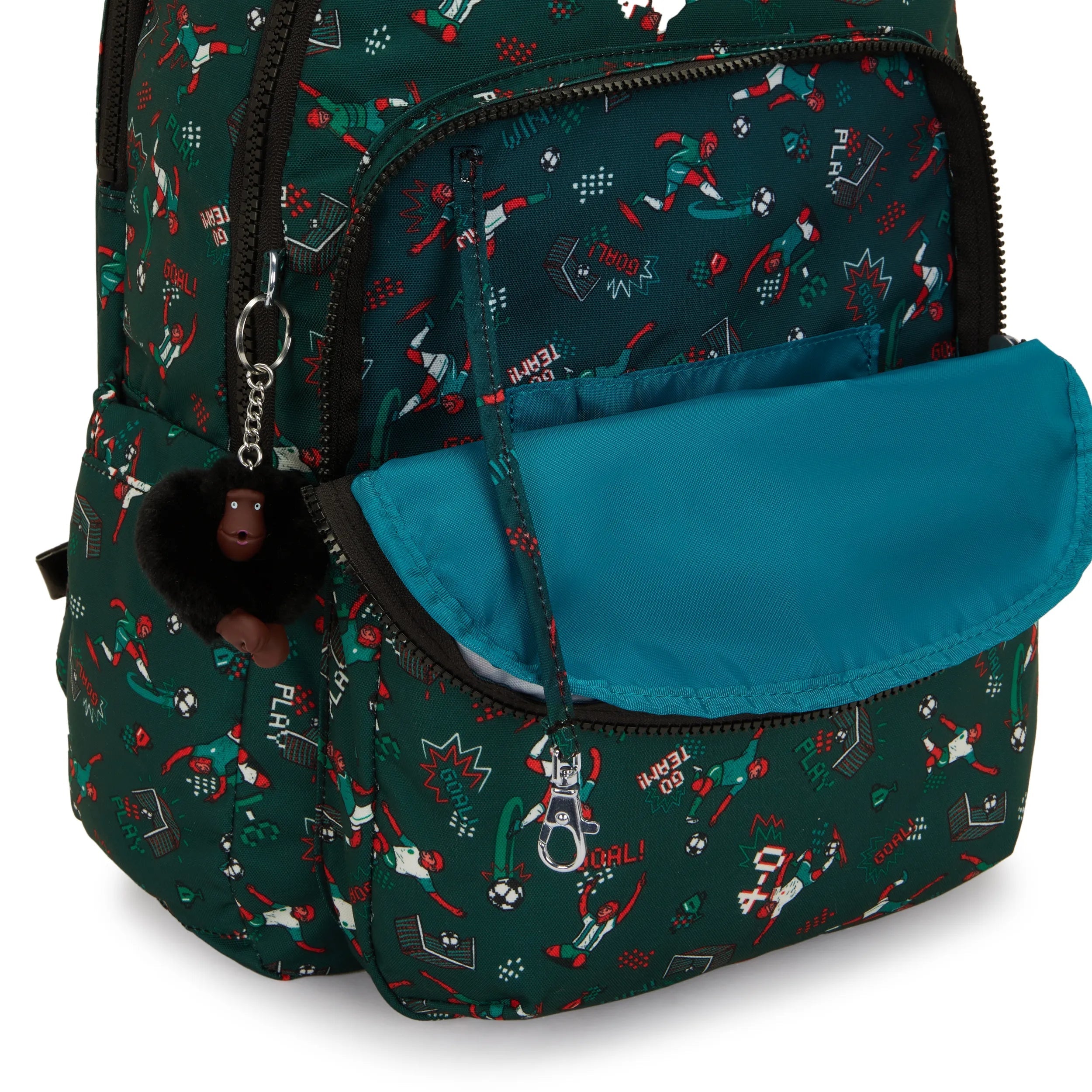 Kipling Seoul Lap in Soccer Print — interior view