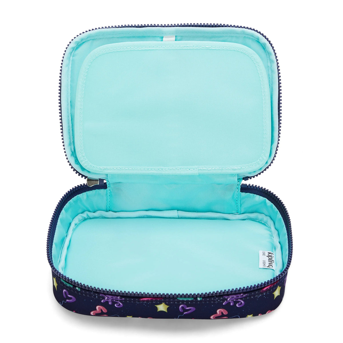 Kipling 100 Pens Case in Balloon Monkey — interior view