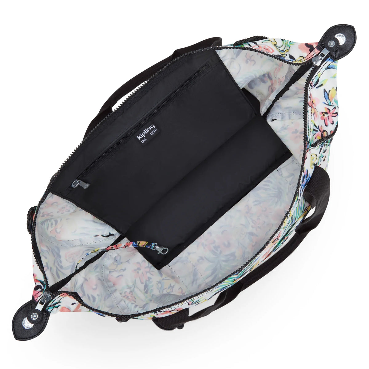 Kipling Art Medium Tote Bag in Cocktail Floral — interior view
