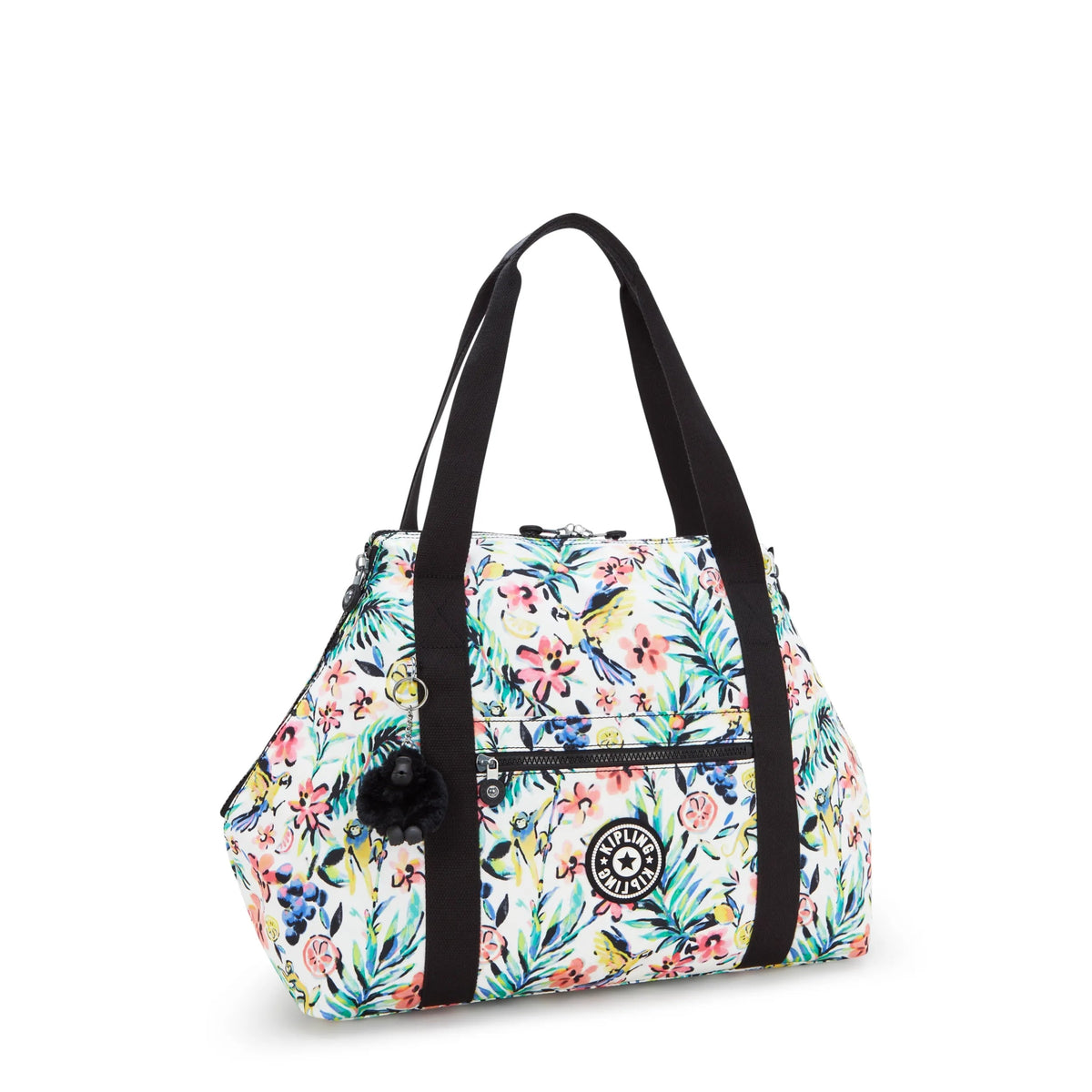 Kipling Art Medium Tote Bag in Cocktail Floral — angle view 2