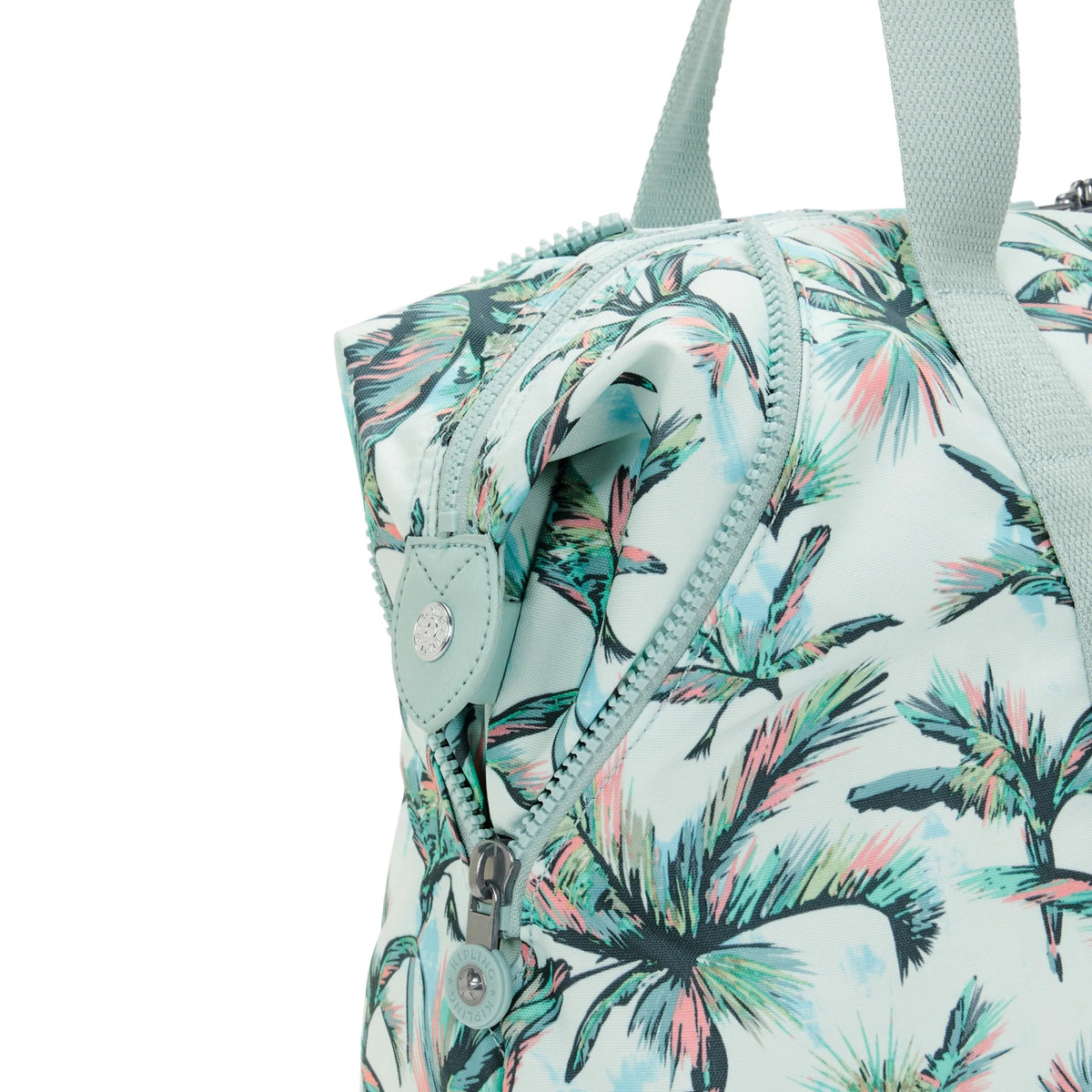 Kipling Art Medium Tote Bag in More Palm Trees — side view