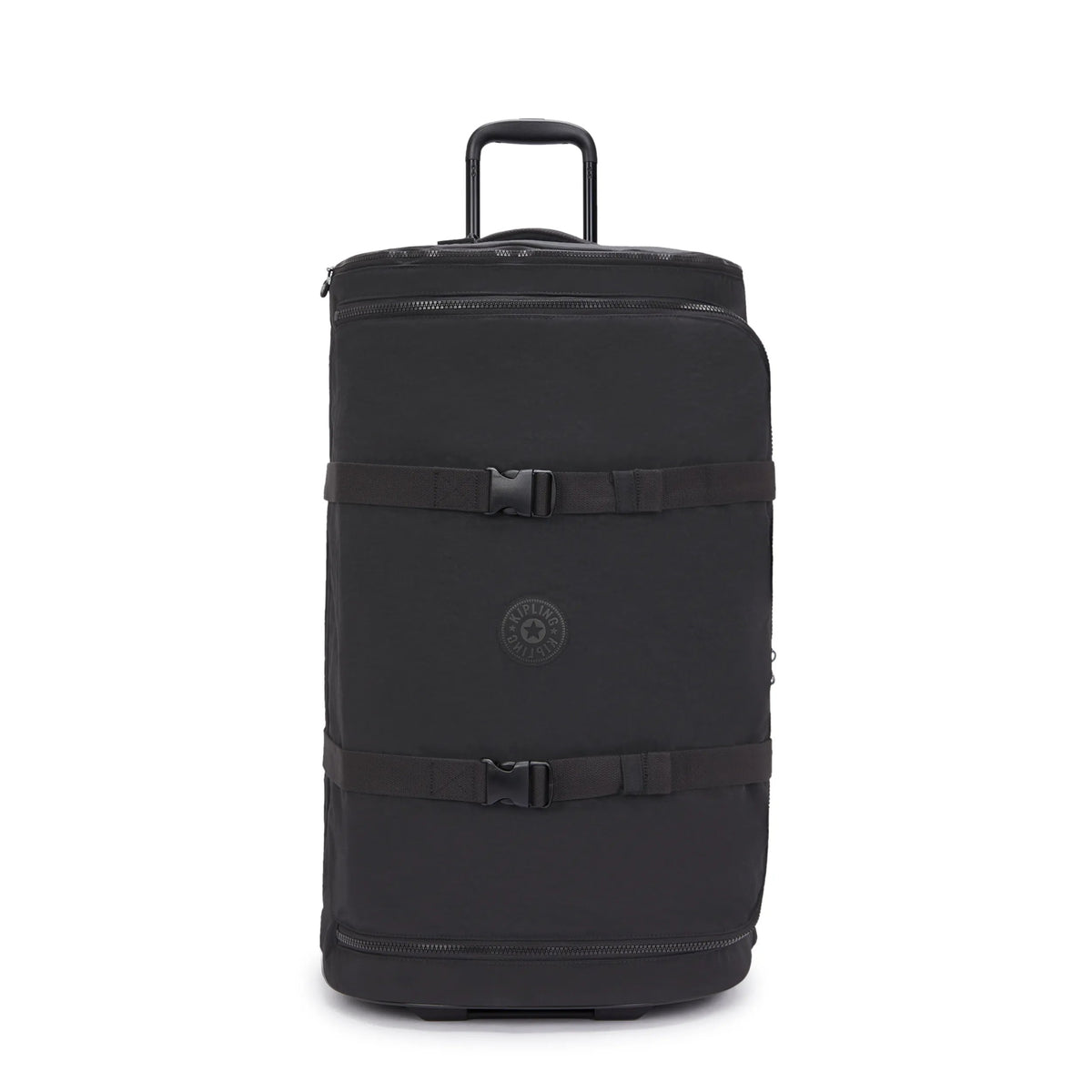 Kipling Aviana Large Rolling Luggage in Black Noir — front view