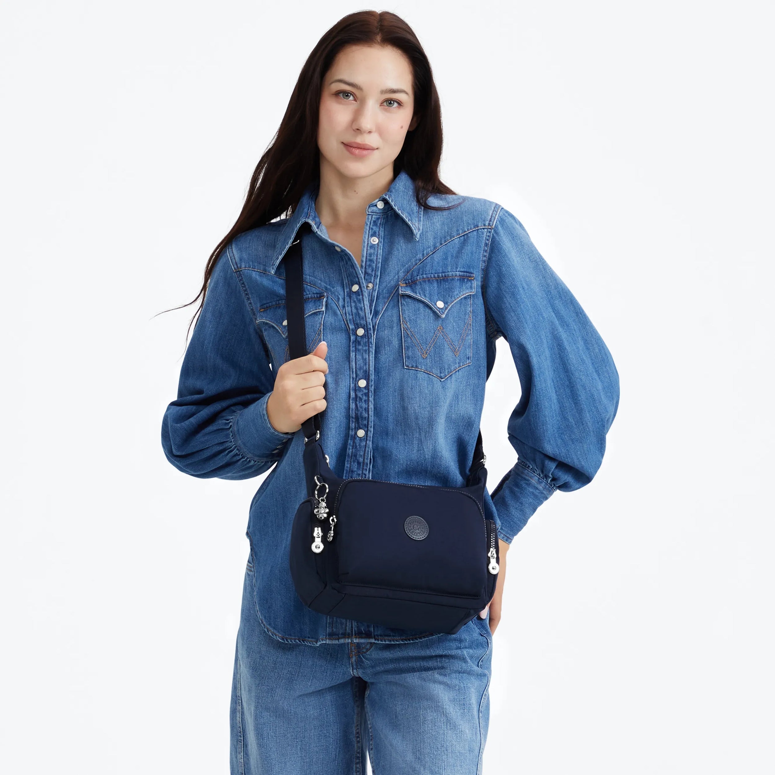 Kipling Gabb S in Infinite Blue — back view