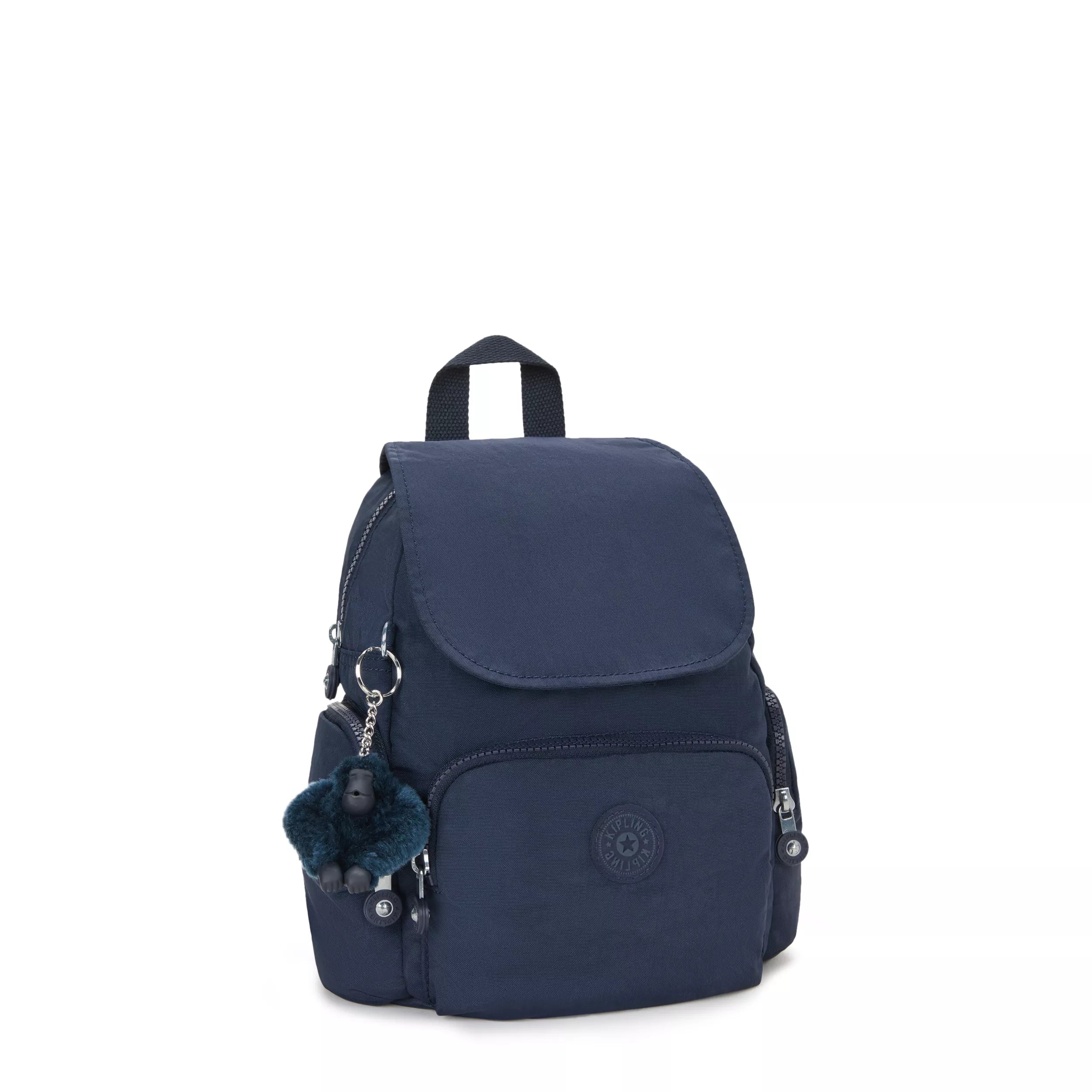 Kipling City Zip Mini in Blue Bleu 2 — interior view