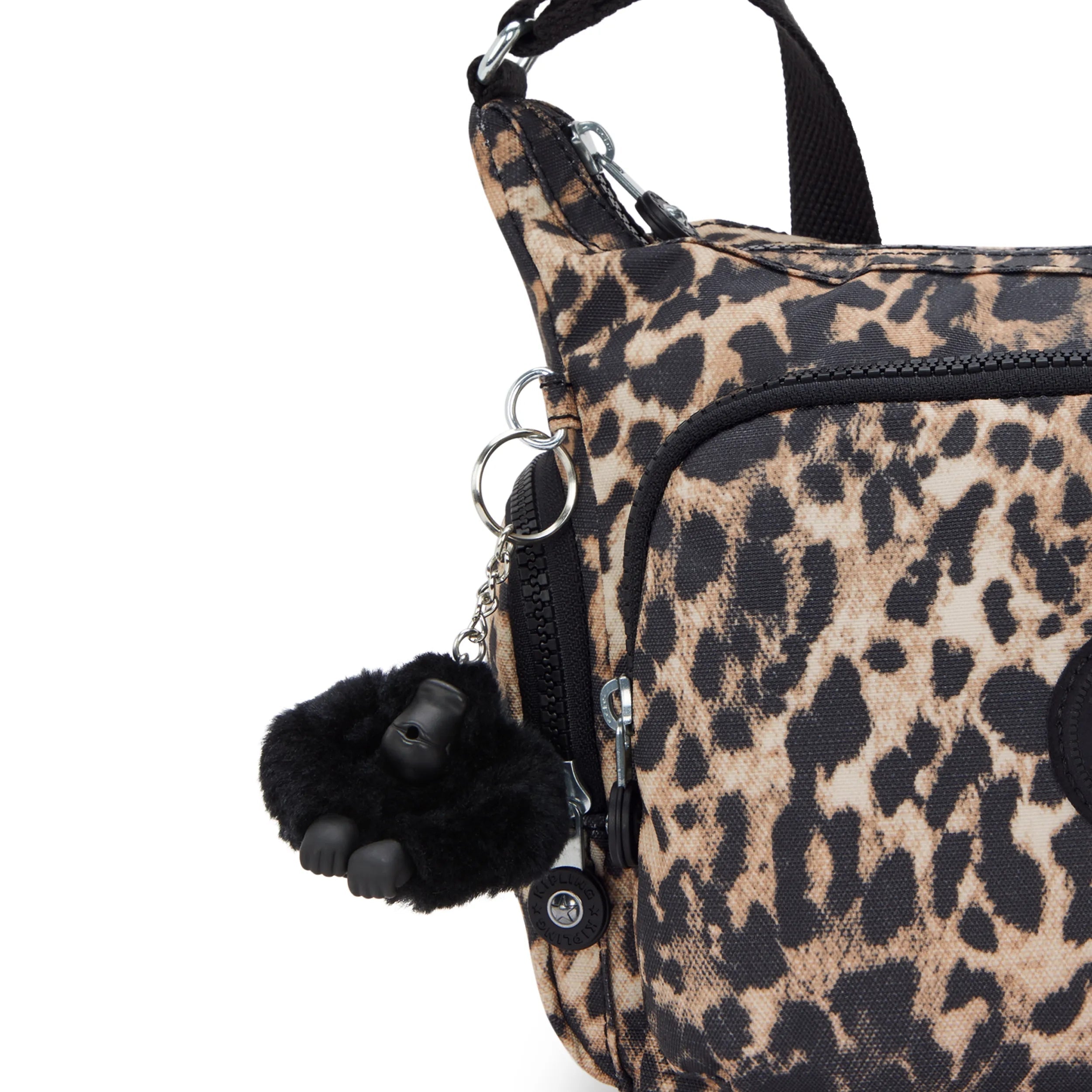 Kipling Gabb S in Wild Leopard — detail view