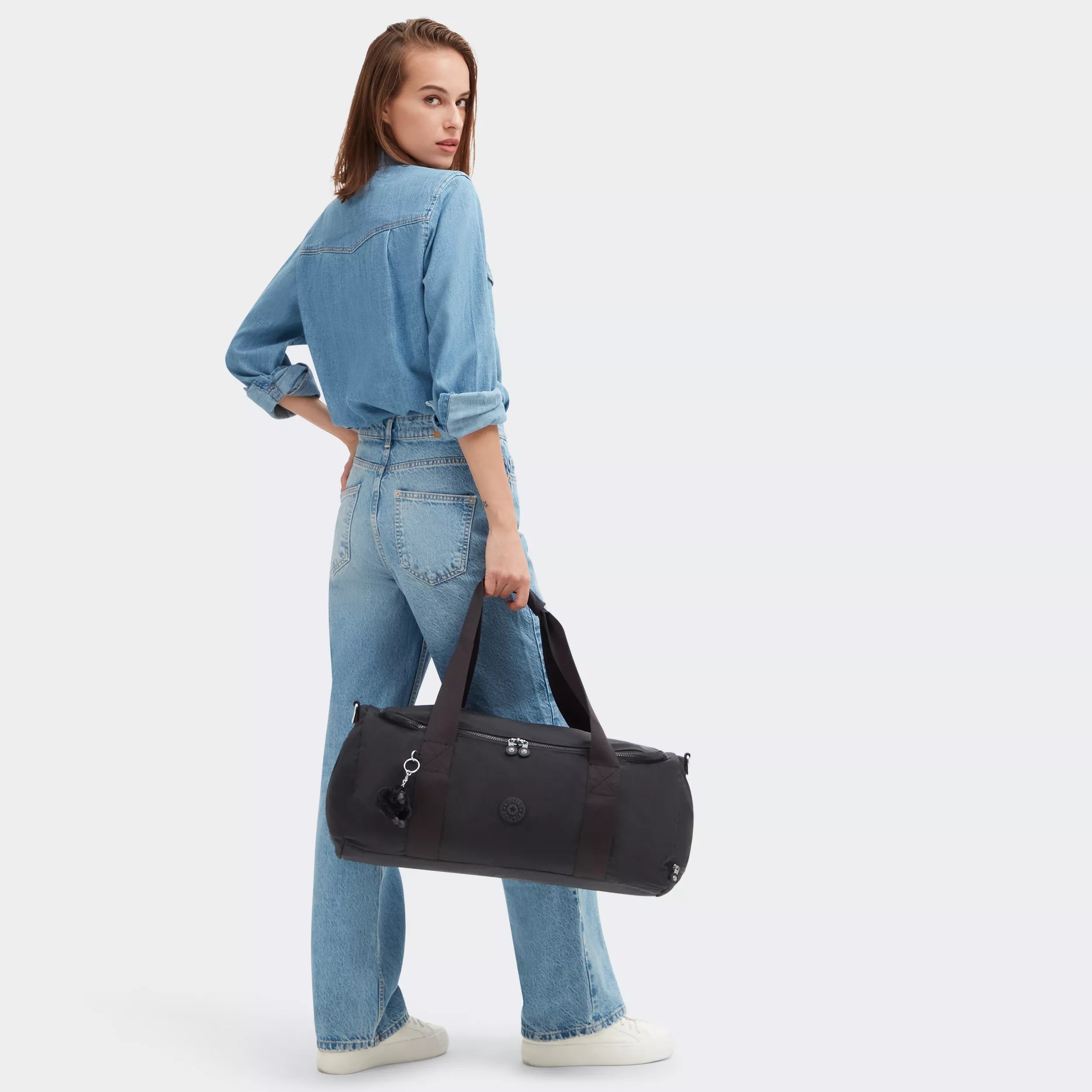 Kipling Argus S in Black Noir — back view