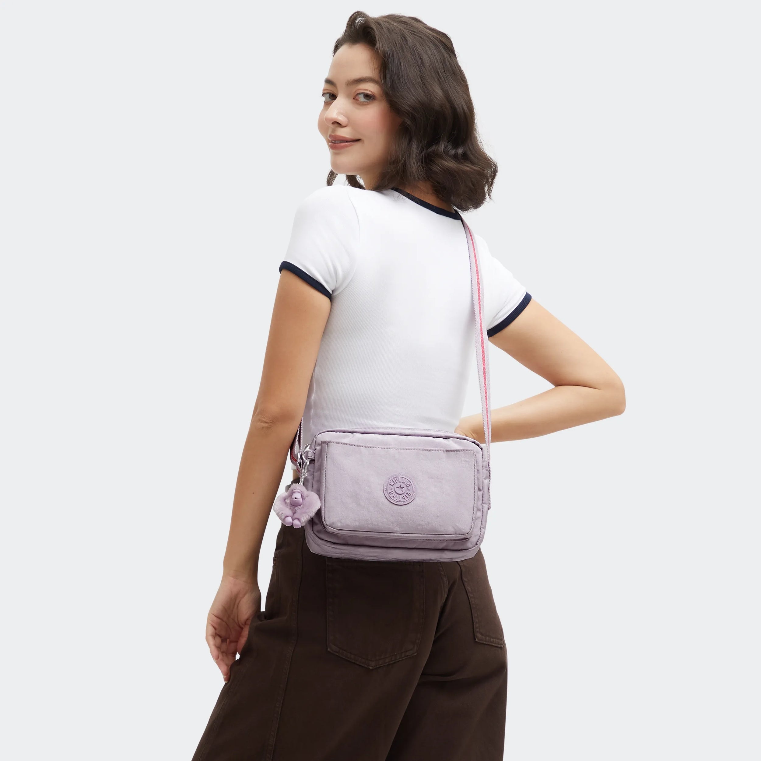 Kipling Abanu M in Lilac Shimmer — back view