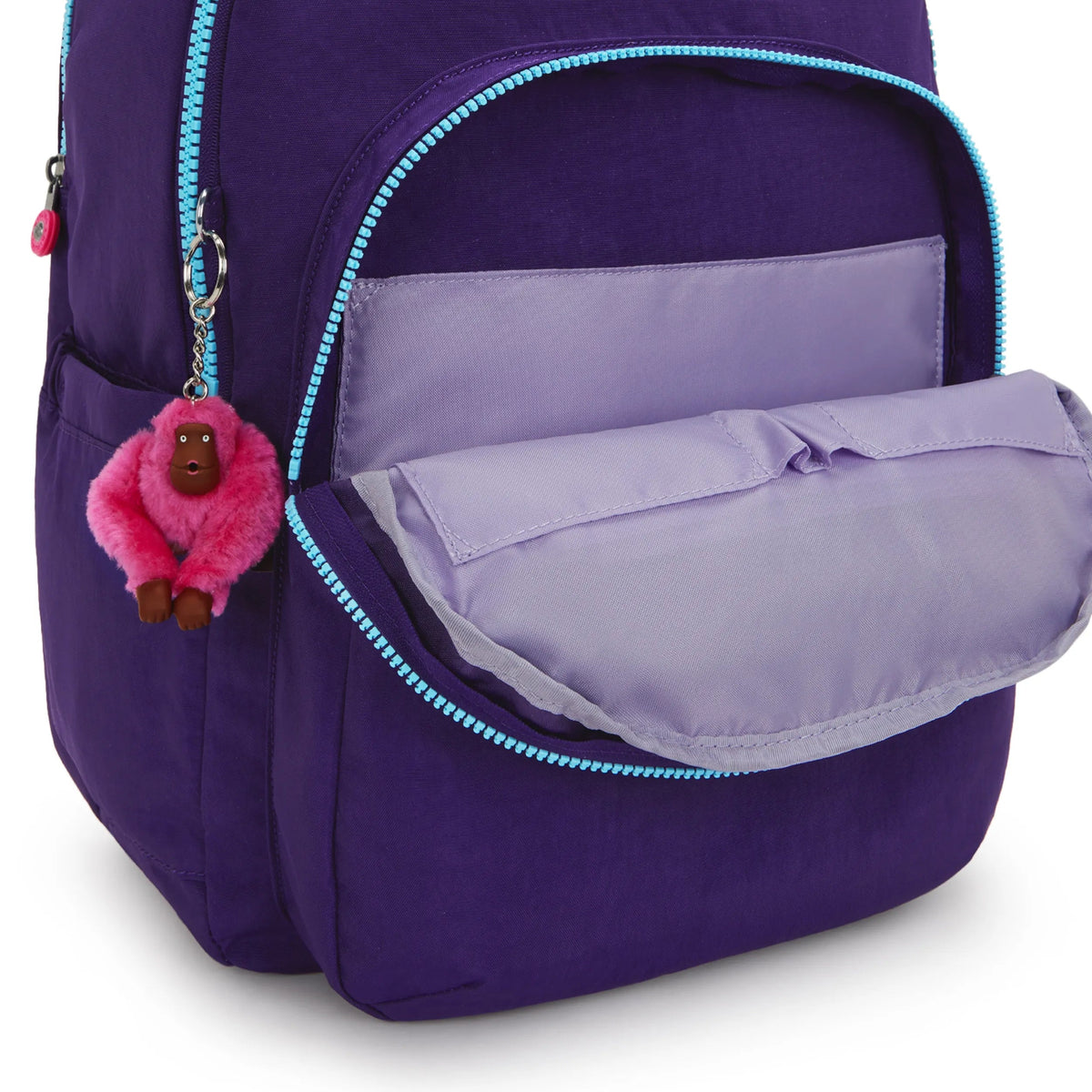 Kipling Seoul Extra Large 17" Laptop Backpack in VIP Purple — interior view 3