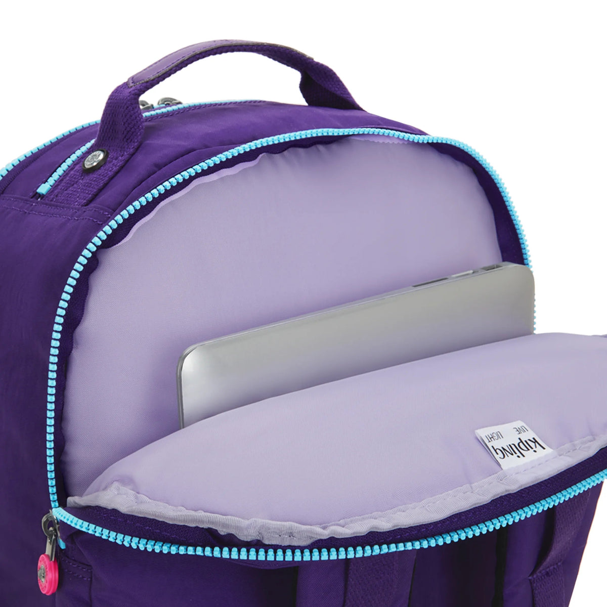 Kipling Seoul Extra Large 17" Laptop Backpack in VIP Purple — interior view 2