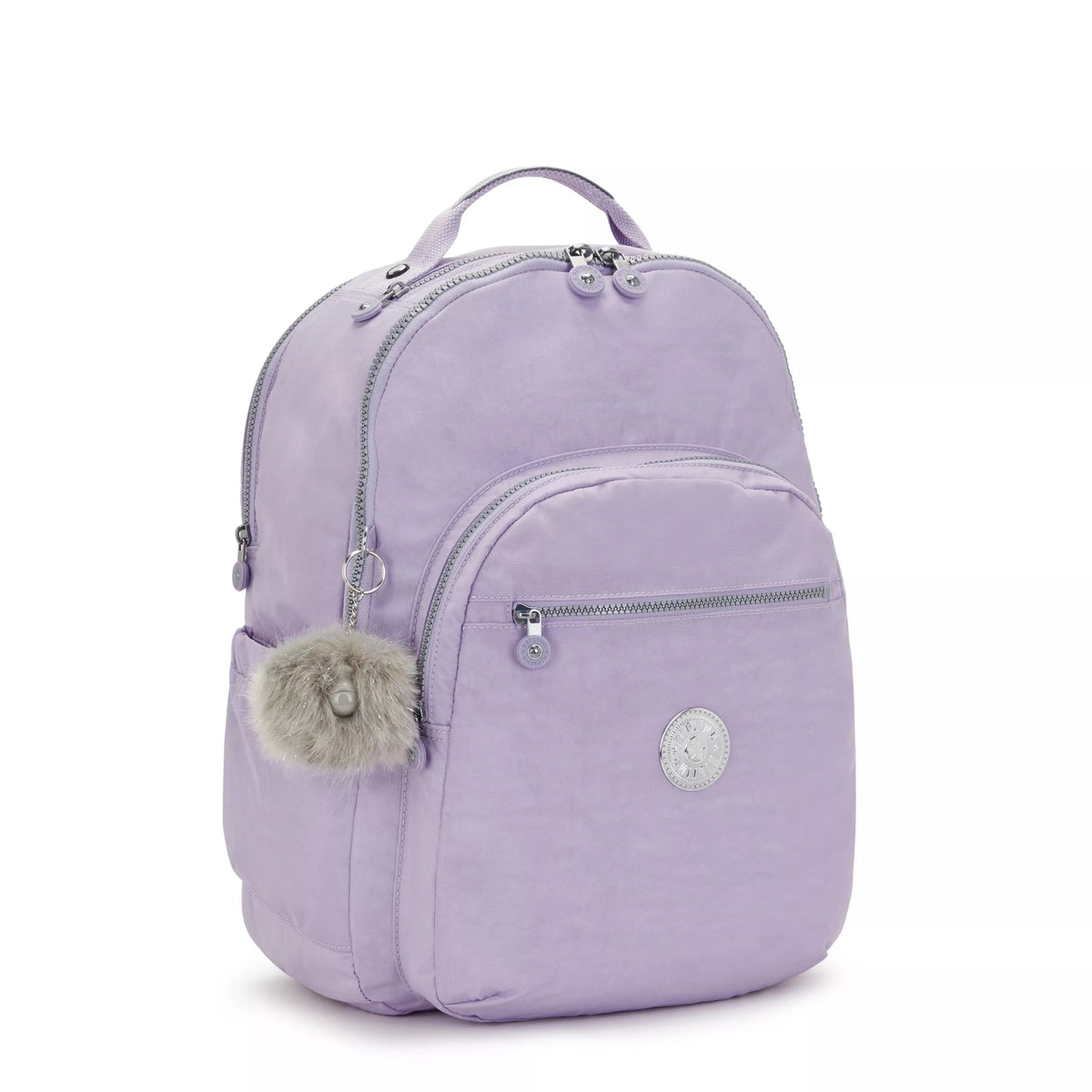 Kipling Seoul Extra Large 17" Laptop Backpack in Bridal Lavender — angle view