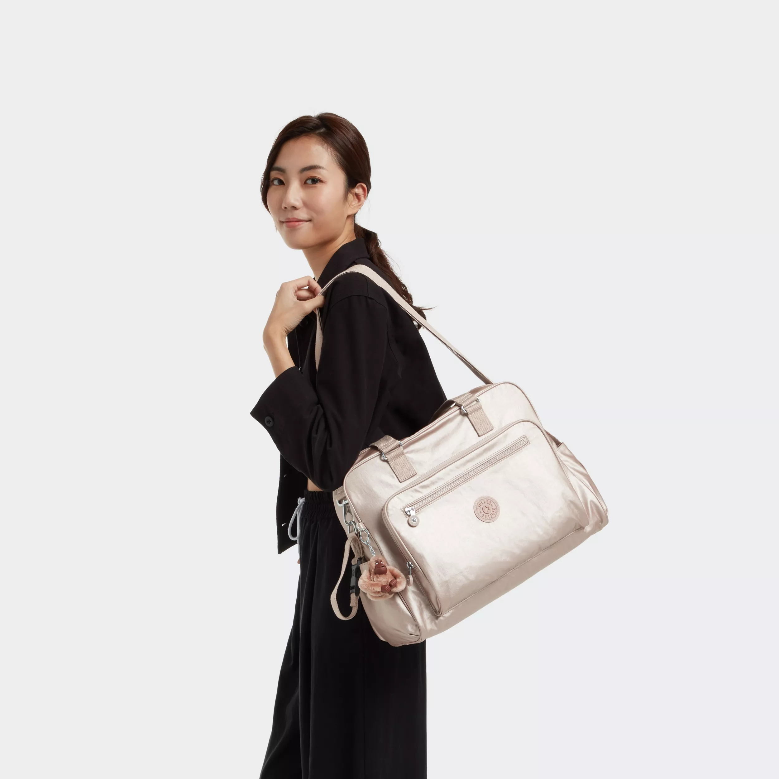 Kipling Alanna in Quartz Metallic — back view