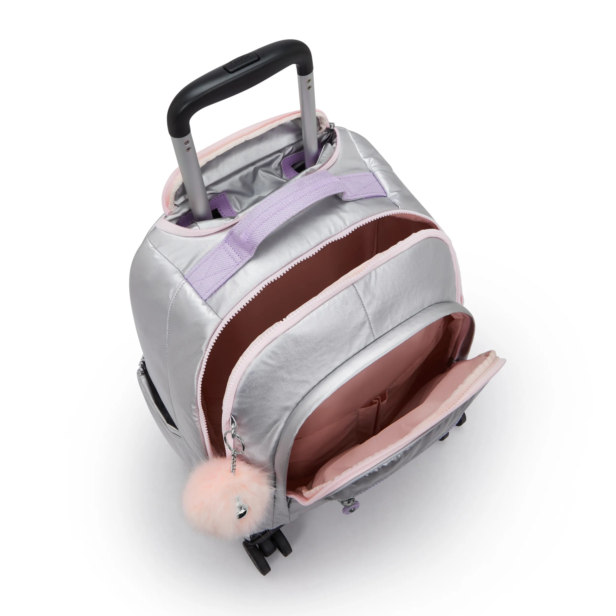 Kipling New Zea in Silver Glow Metallic — angle view 2