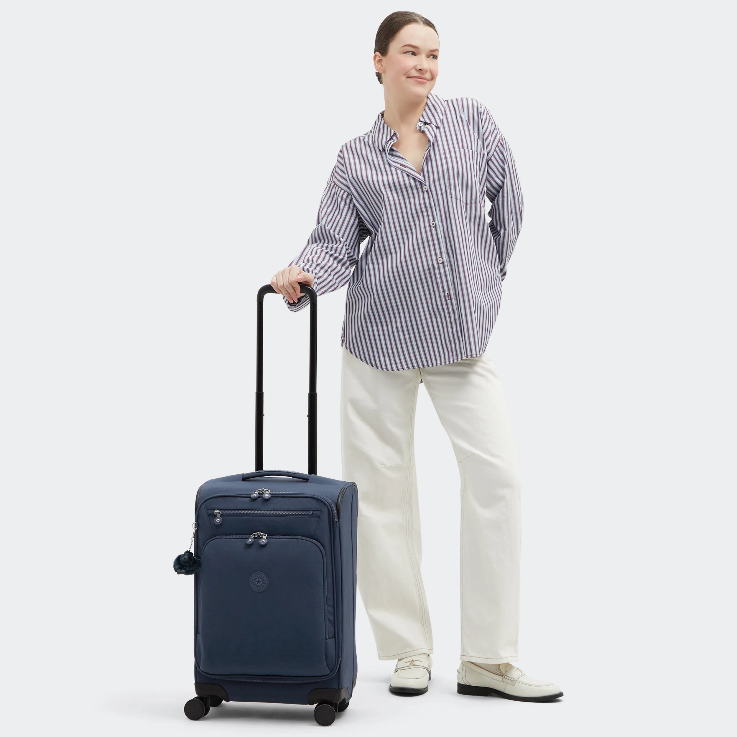 Kipling New Youri Spin S in Blue Bleu 2 — back view