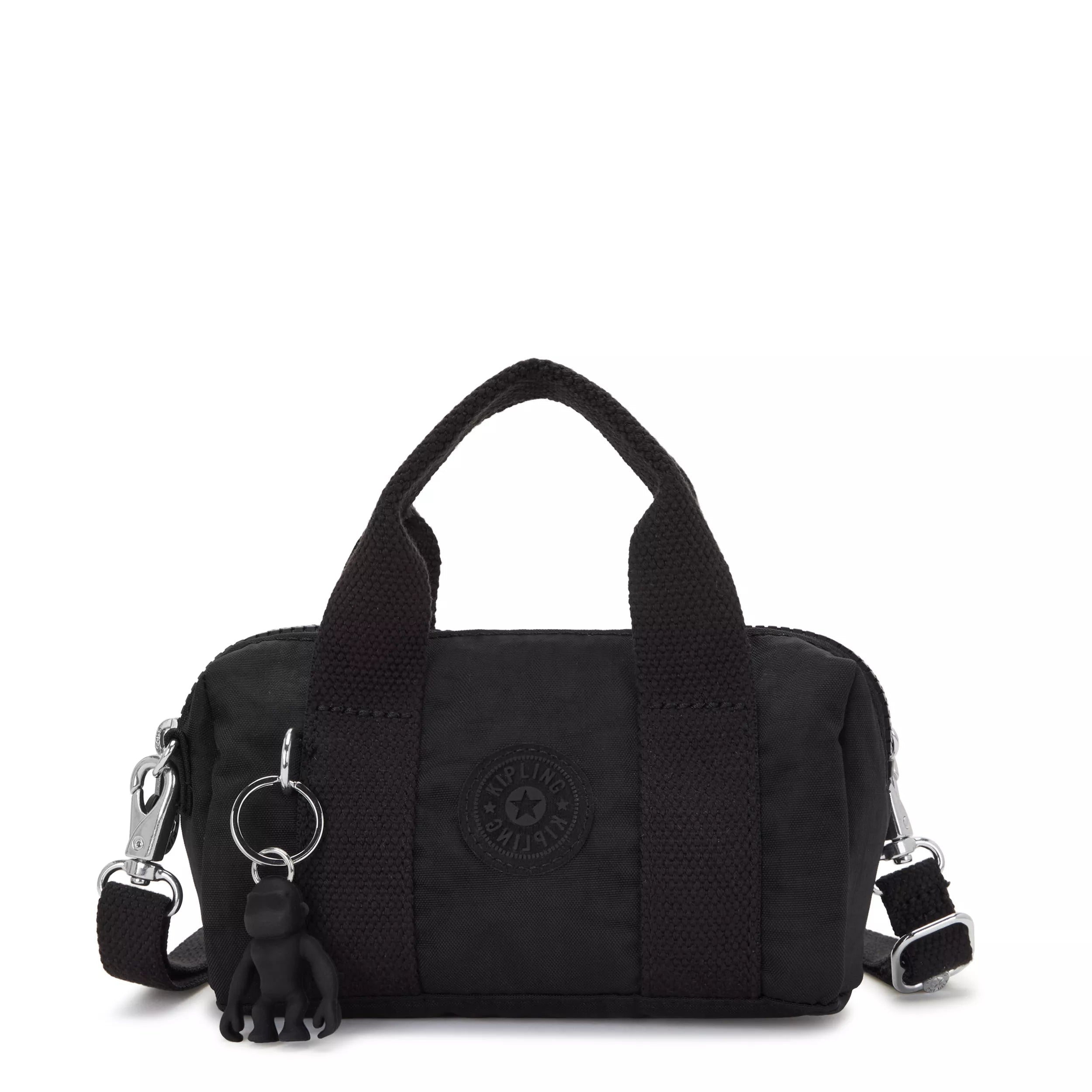 Kipling Bina Mini in Black Noir — front view