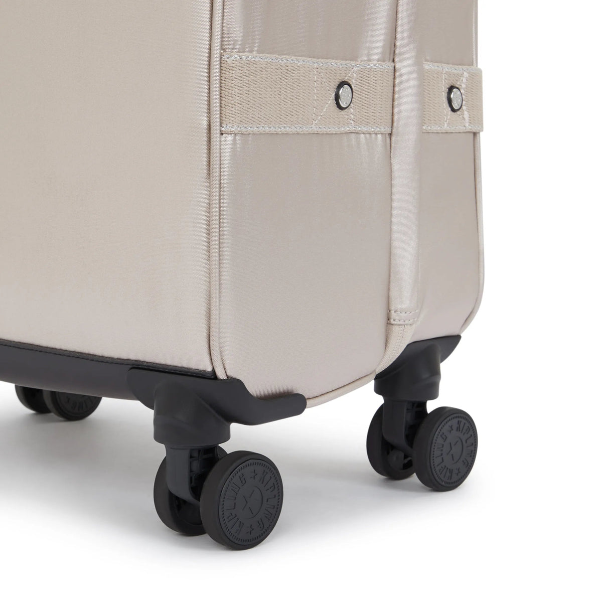 Kipling Spontaneous Medium Rolling Luggage in Metallic Glow — detail view 2
