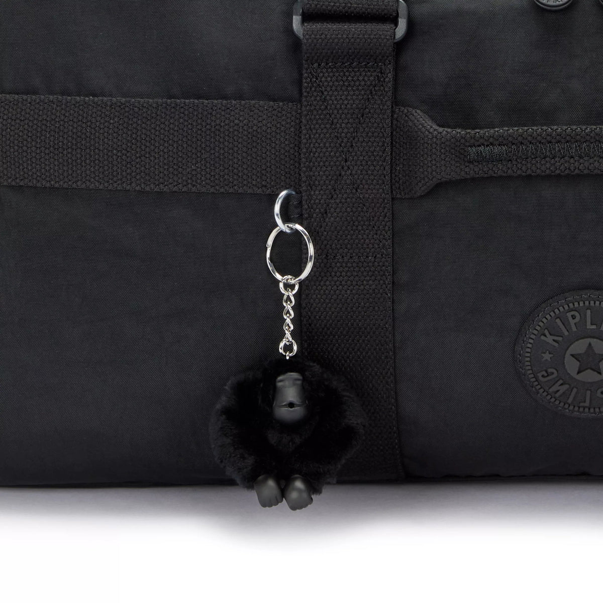 Kipling Jonis Medium Laptop Duffle Backpack in Black Noir — detail view