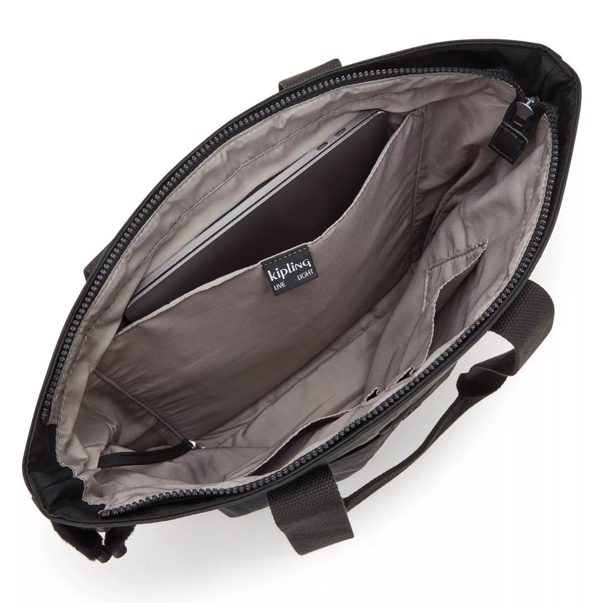 Kipling Hanifa in Black Noir — angle view 3 # color_Black Noir