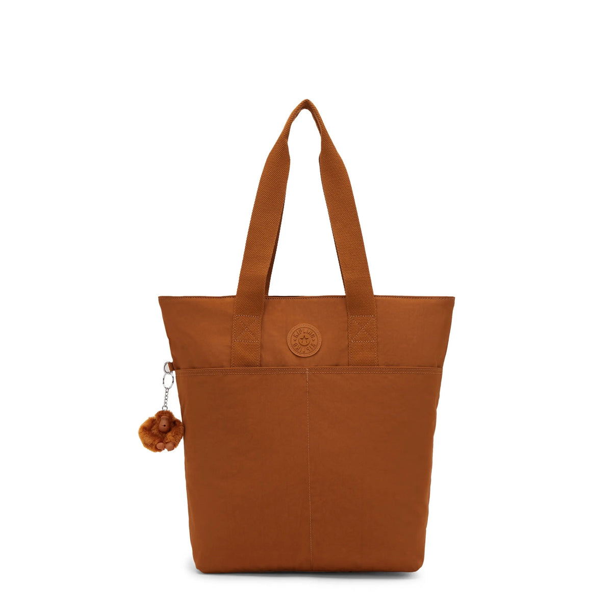Kipling Hanifa in Stylish Mokka — front view # color_Stylish Mokka