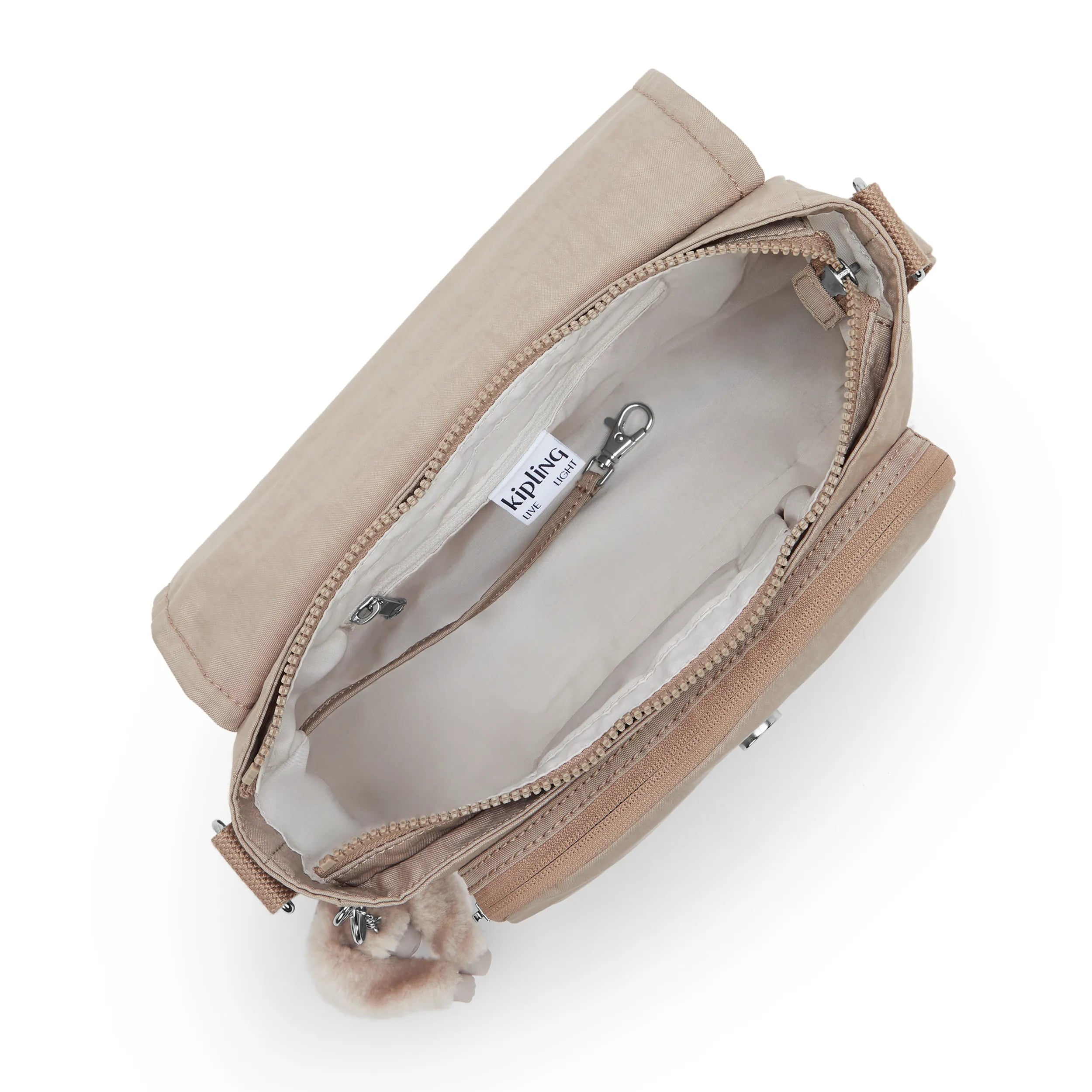 Kipling Dalma in Tan Beige — interior view # color_Tan Beige