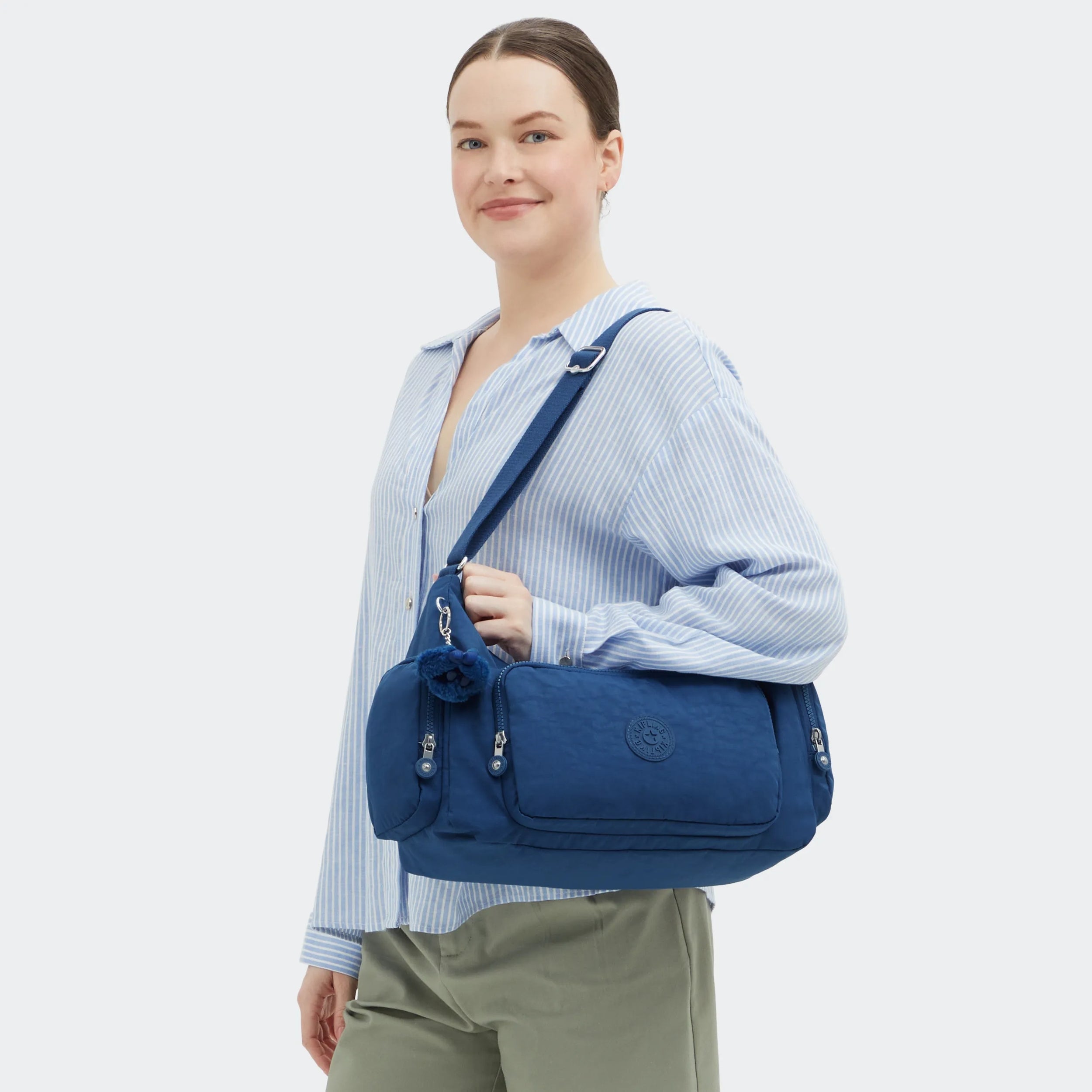 Kipling Gabbina in Casual Blue — back view