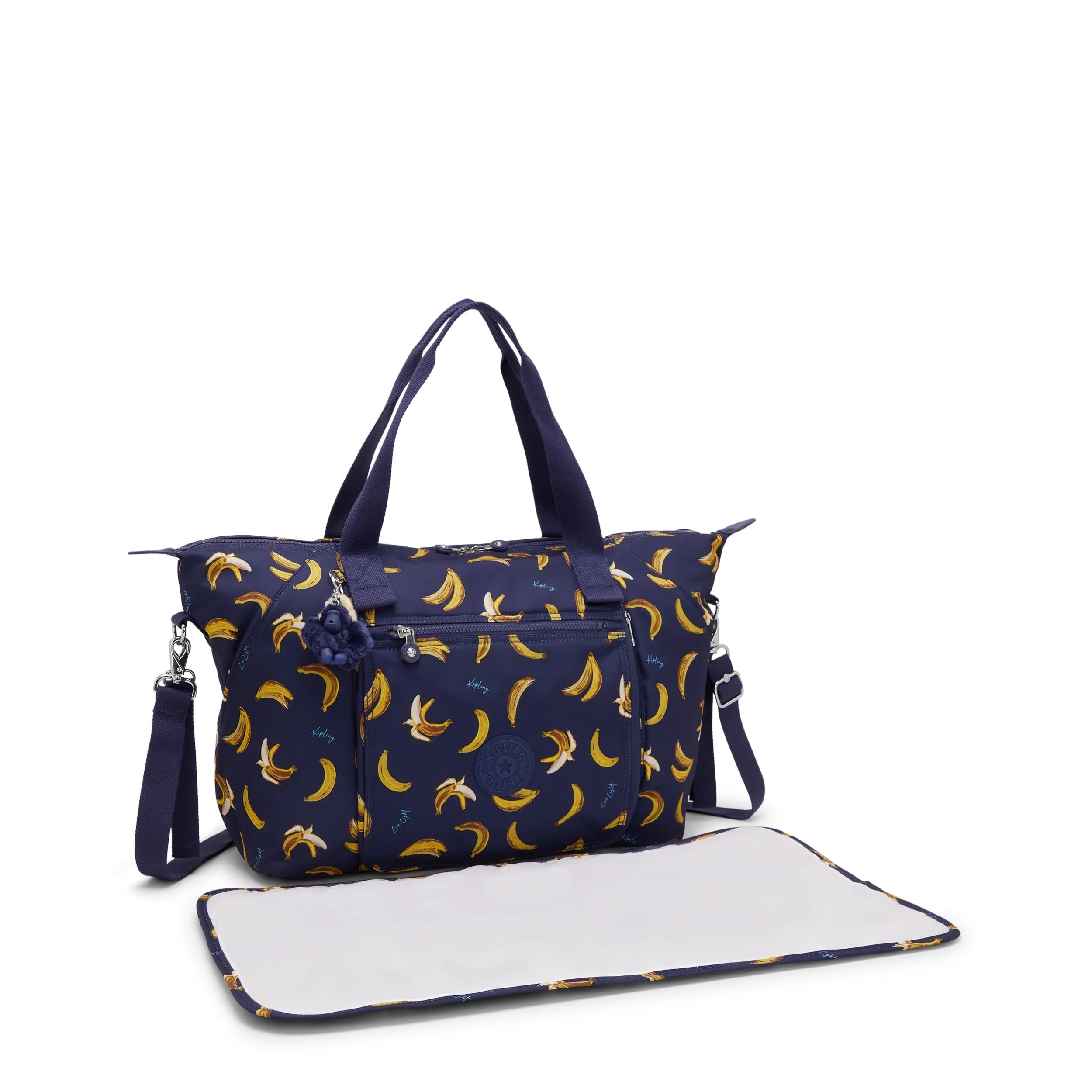 Kipling New Art M Babybag in Baby Banana Print — interior view