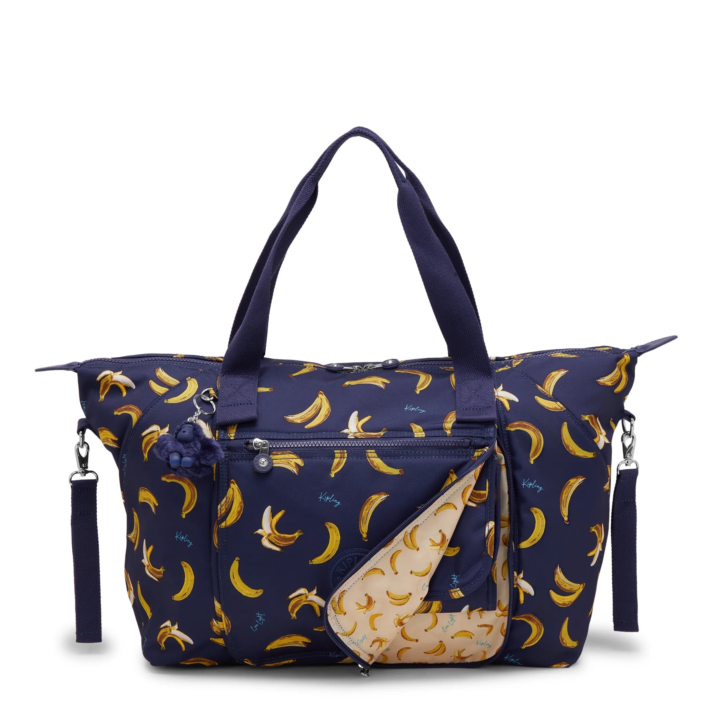 Kipling New Art M Babybag in Baby Banana Print — detail view