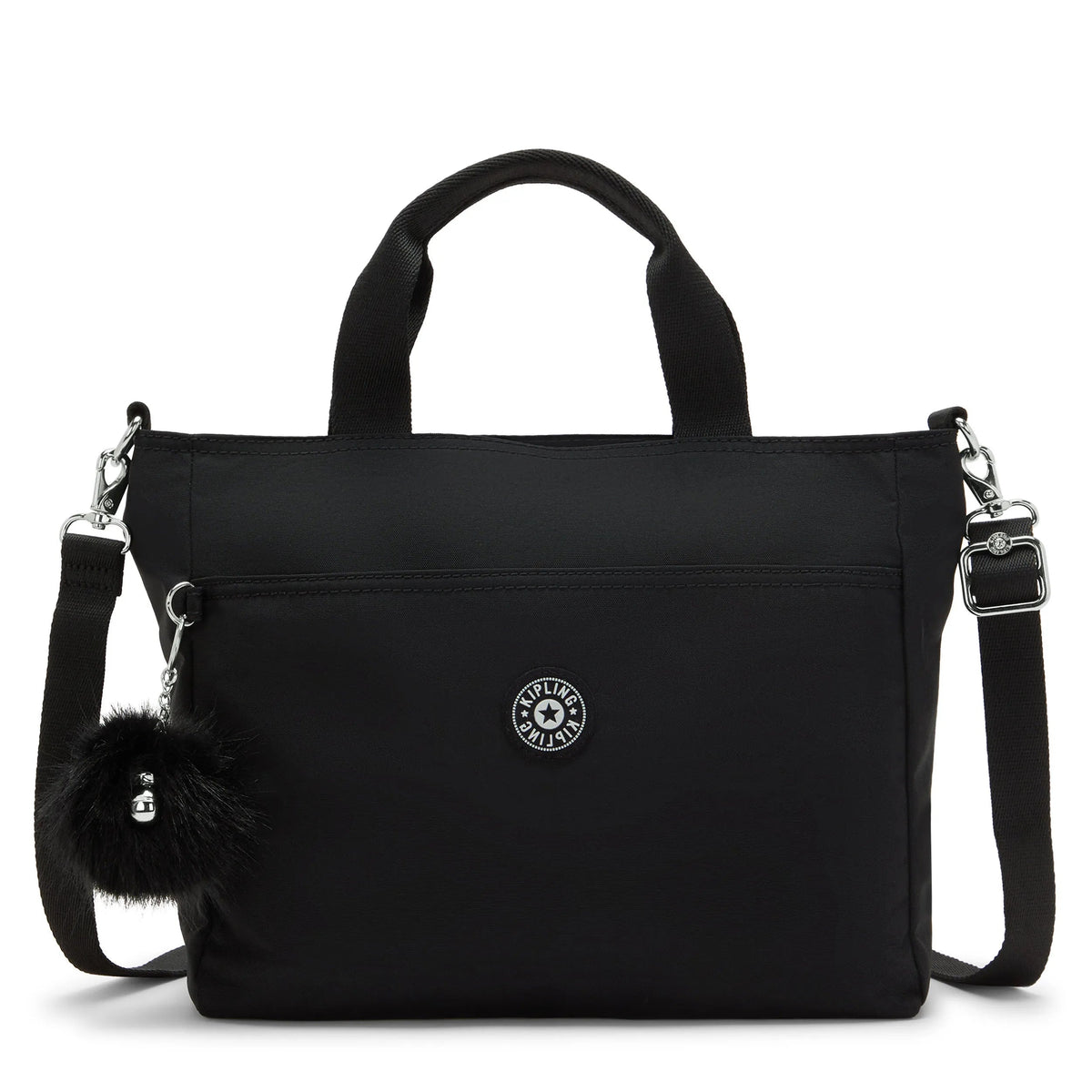 Kipling Lavena Small Tote in Black — front view