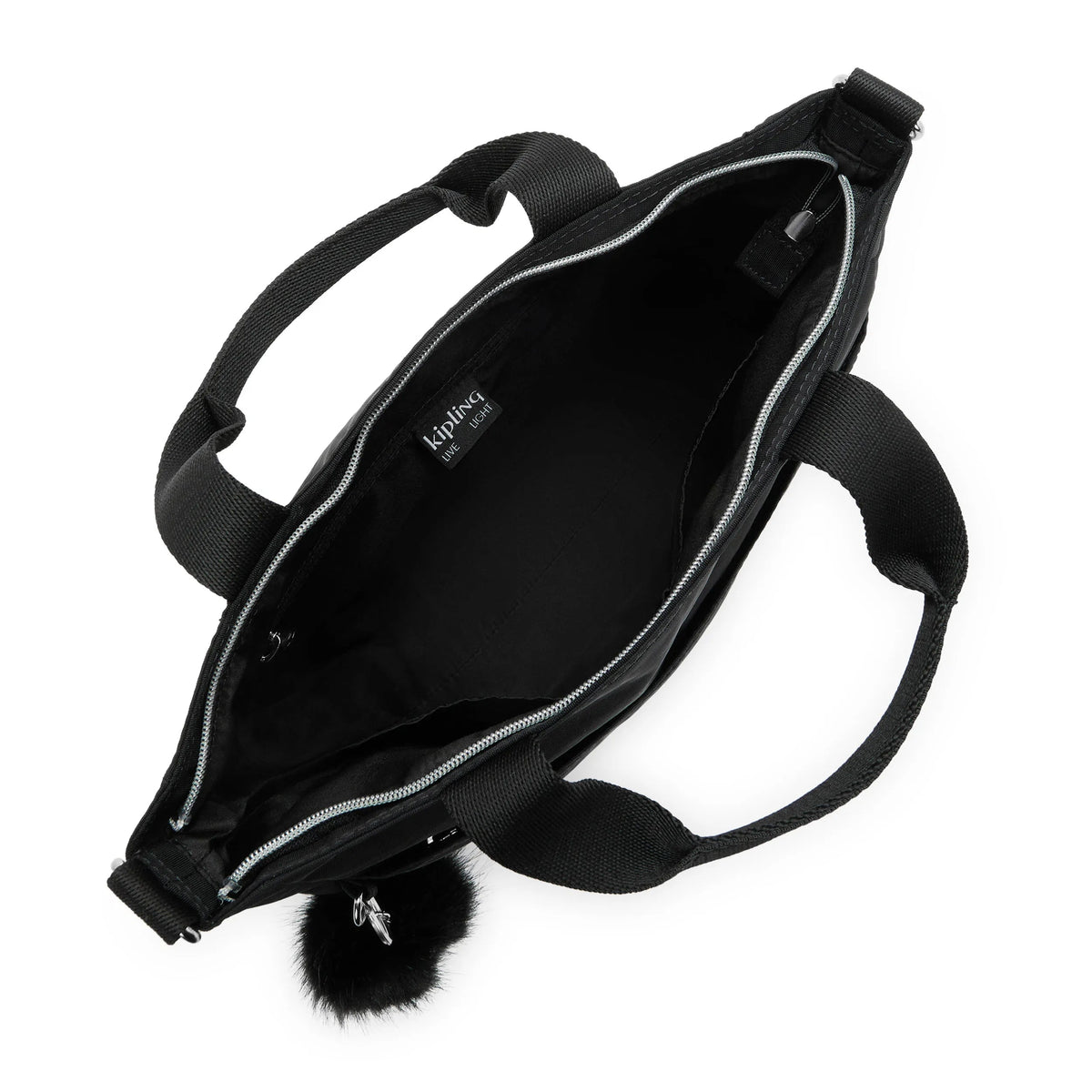 Kipling Lavena Small Tote in Black — angle view 3
