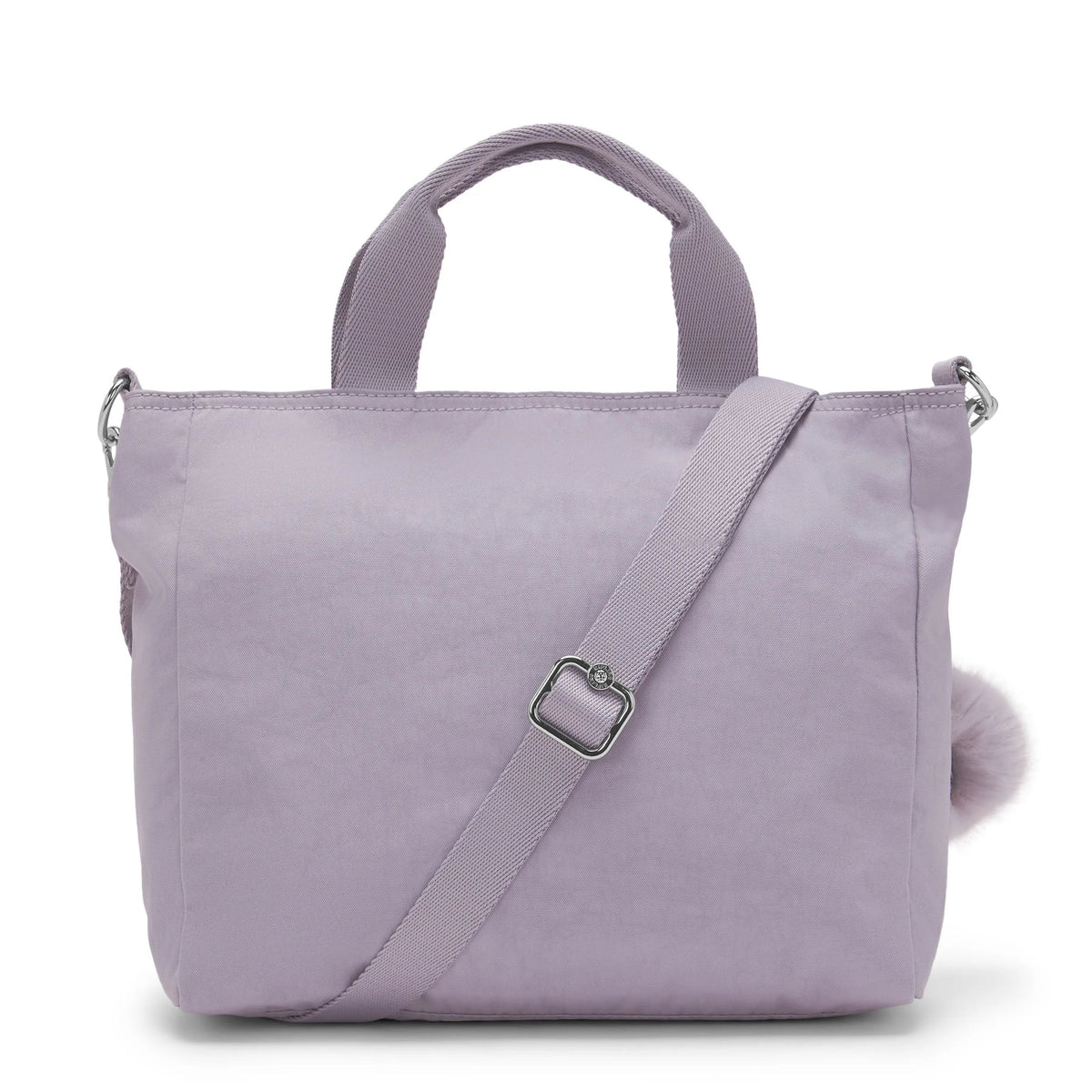 Kipling Lavena Small Tote in Stylish Lilac — angle view 2