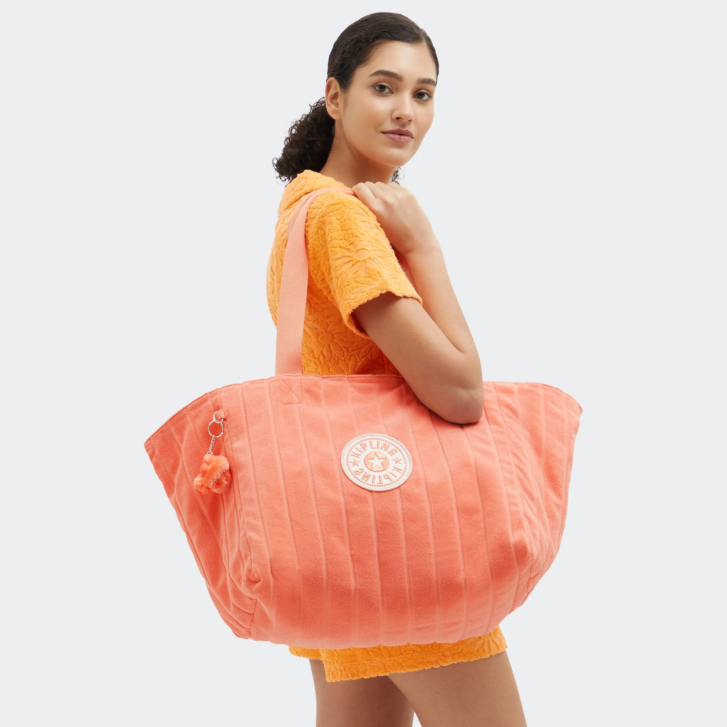 Kipling Naomi in Orangy Towel — back view