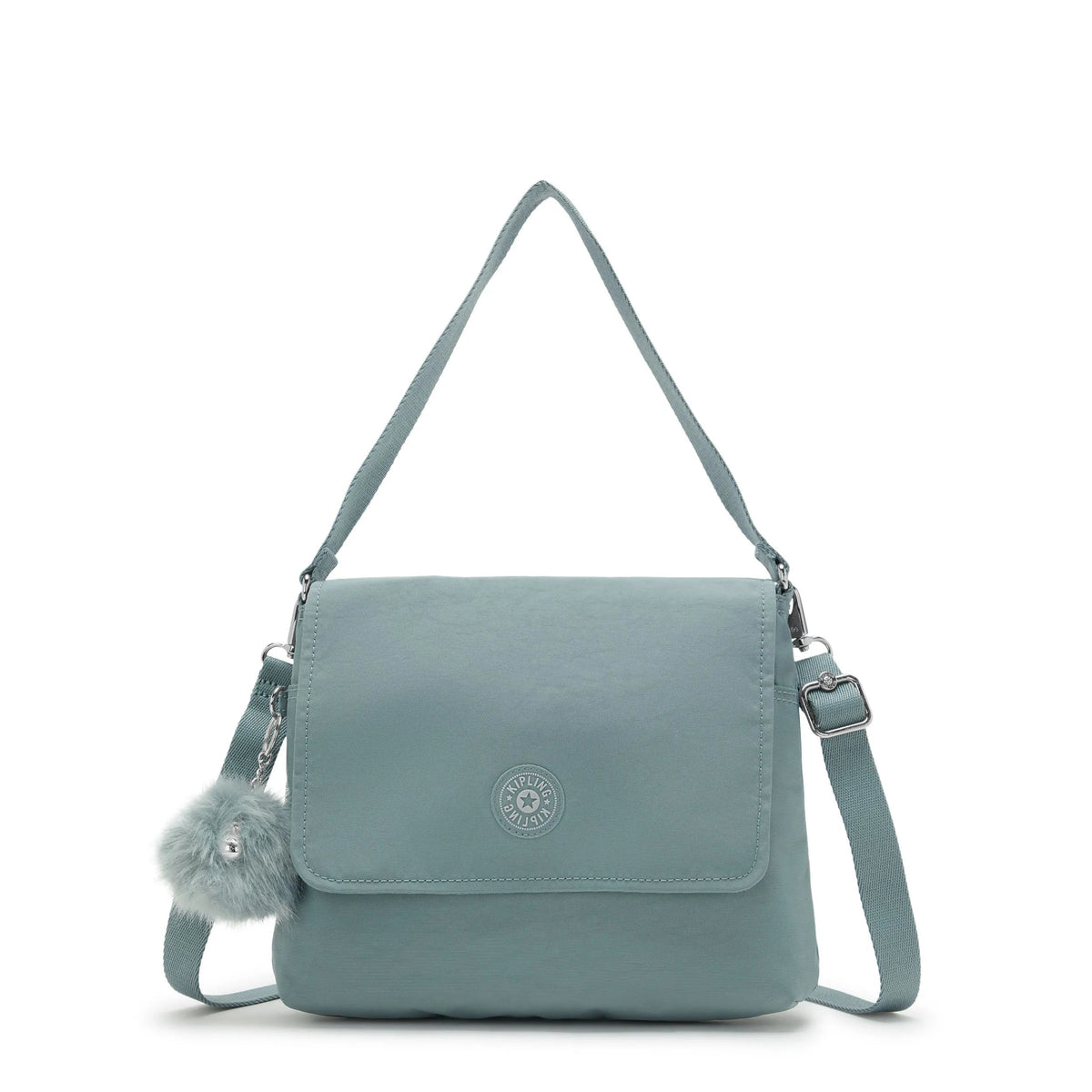 Kipling Siraz Shoulder Bag in Green Air — front view