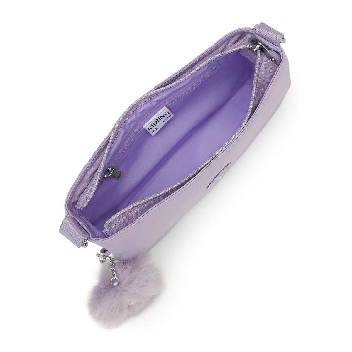 Kipling Jamari Shoulder Bag in Stylish Lilac — angle view 3