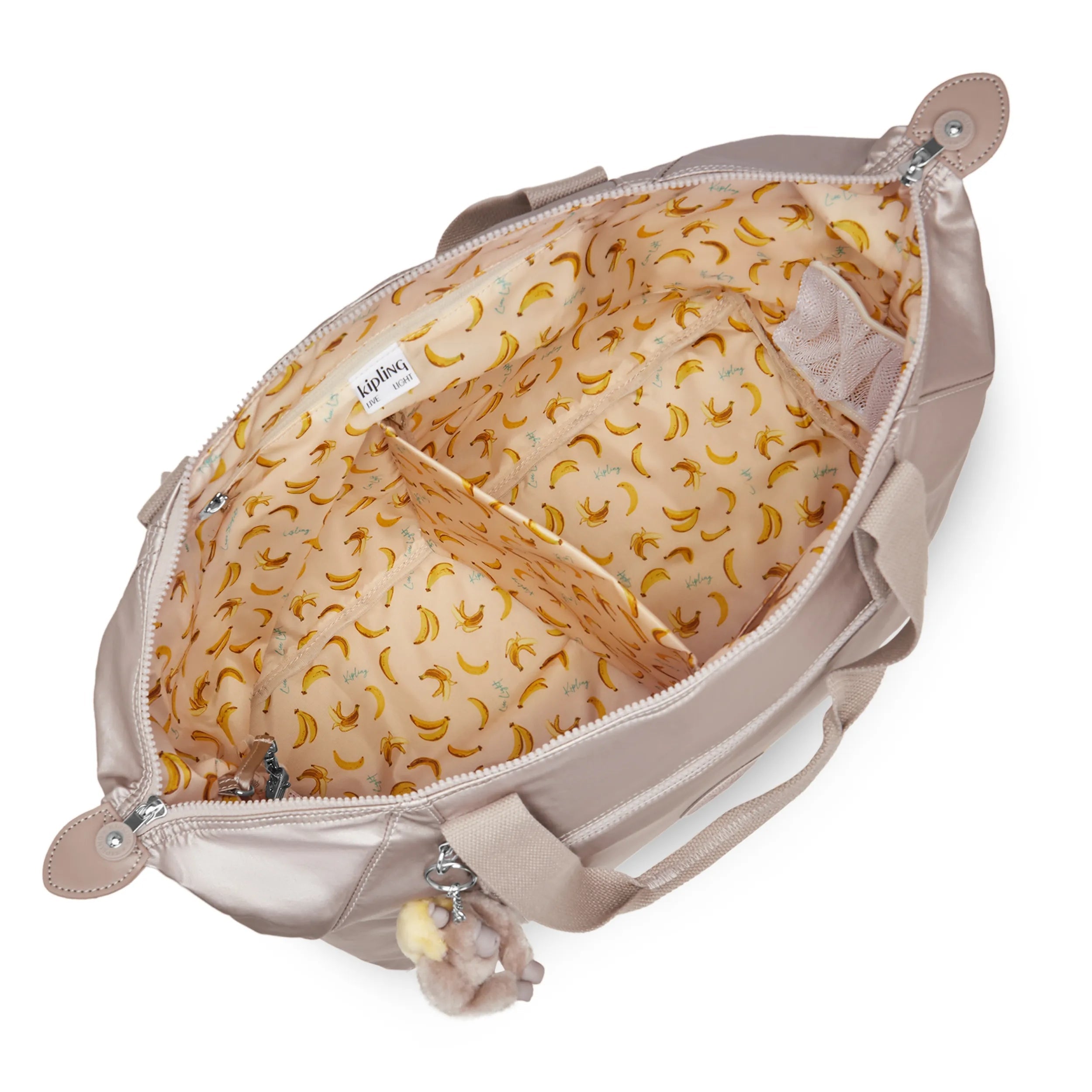 Kipling New Art M Babybag in Tiny Metal Glow — angle view 2