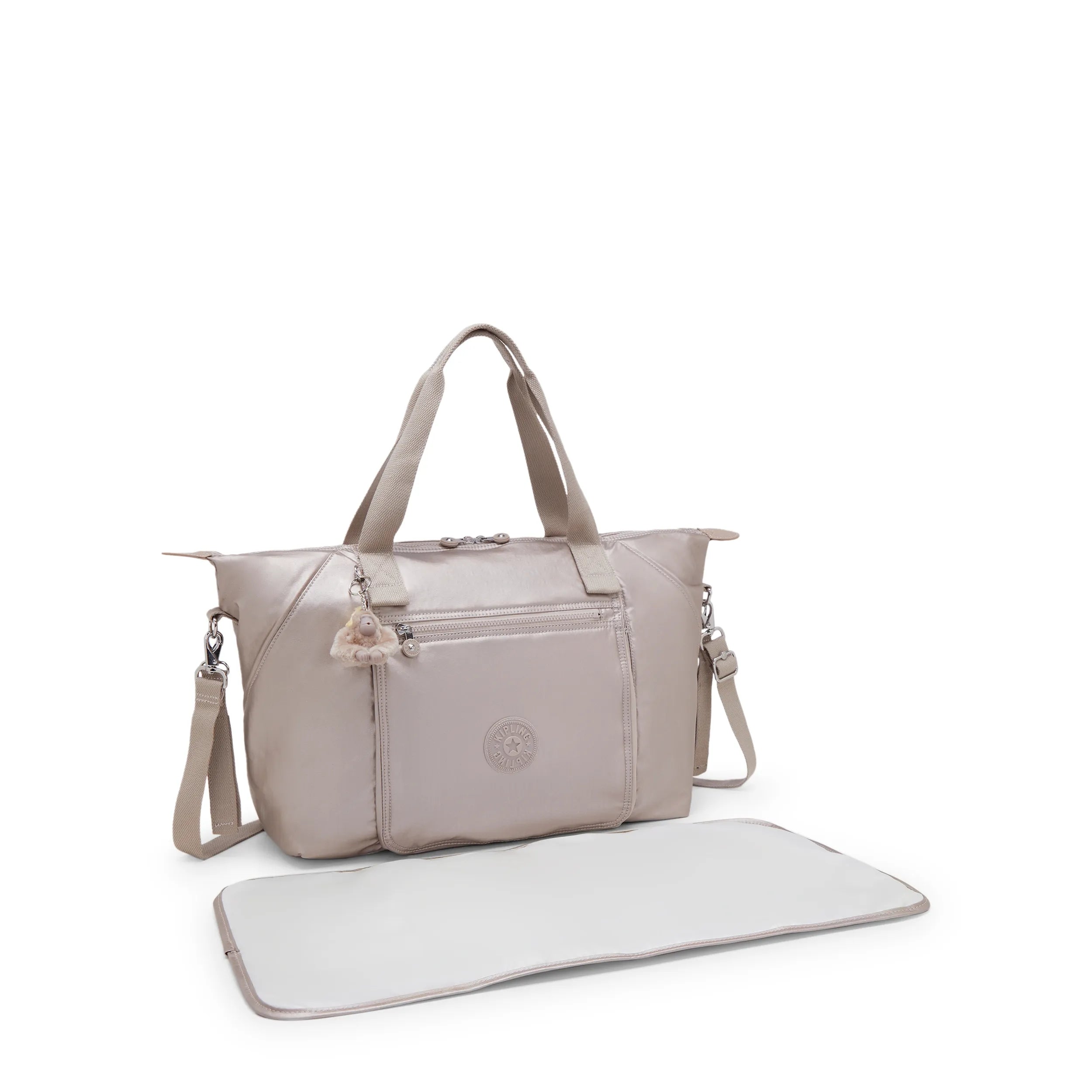 Kipling New Art M Babybag in Tiny Metal Glow — angle view 3