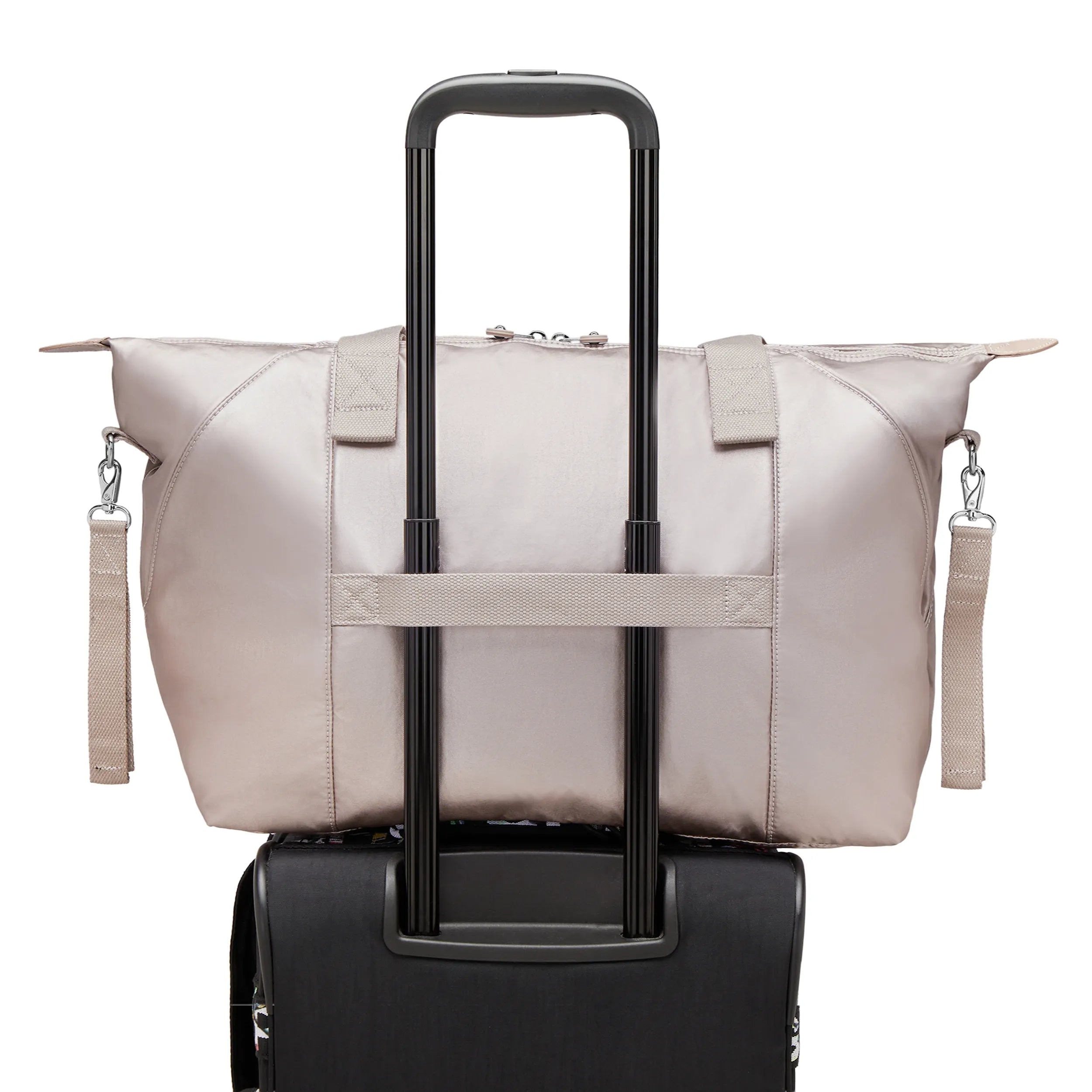 Kipling New Art M Babybag in Tiny Metal Glow — detail view