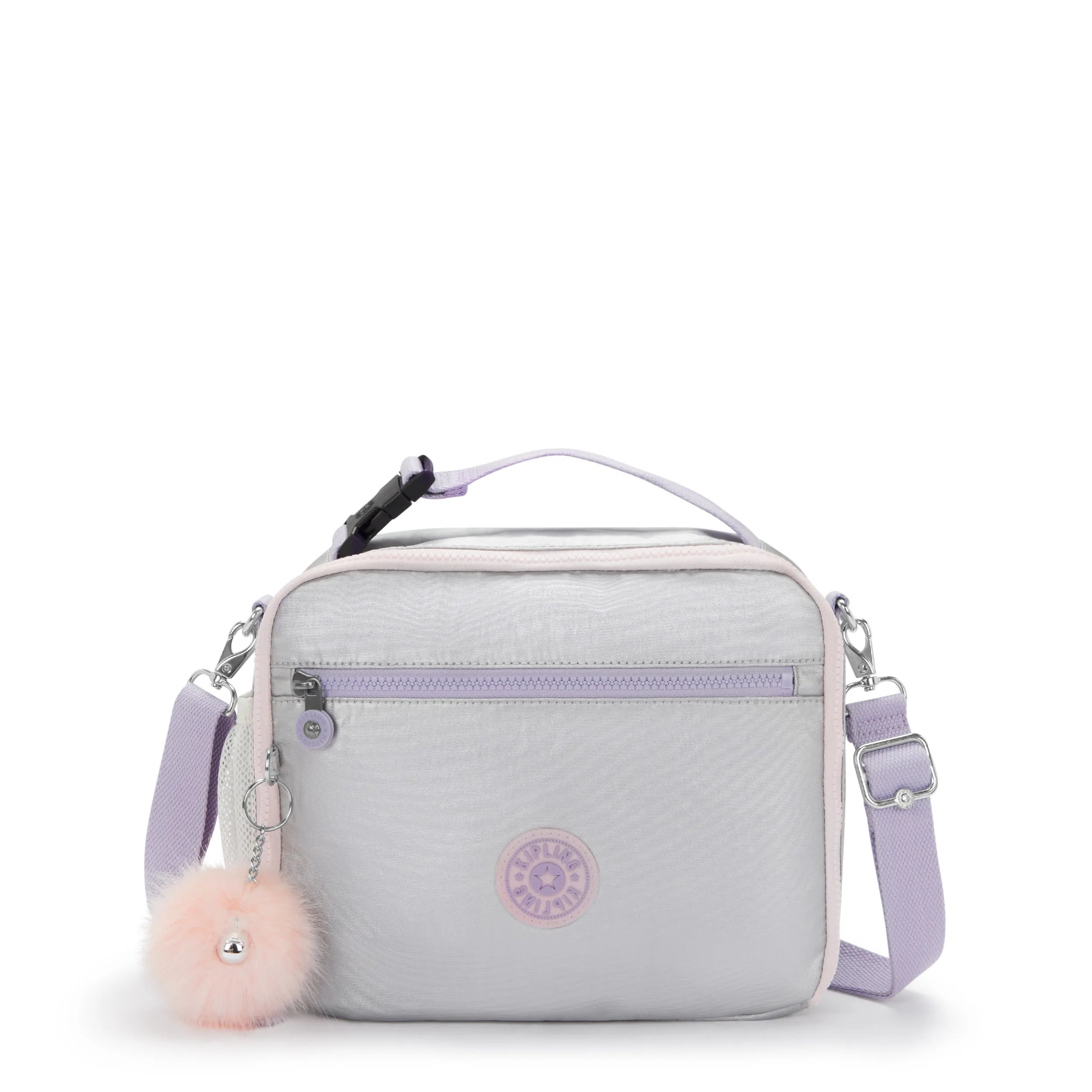 Kipling Ermy in Silver Glow Metallic — front view
