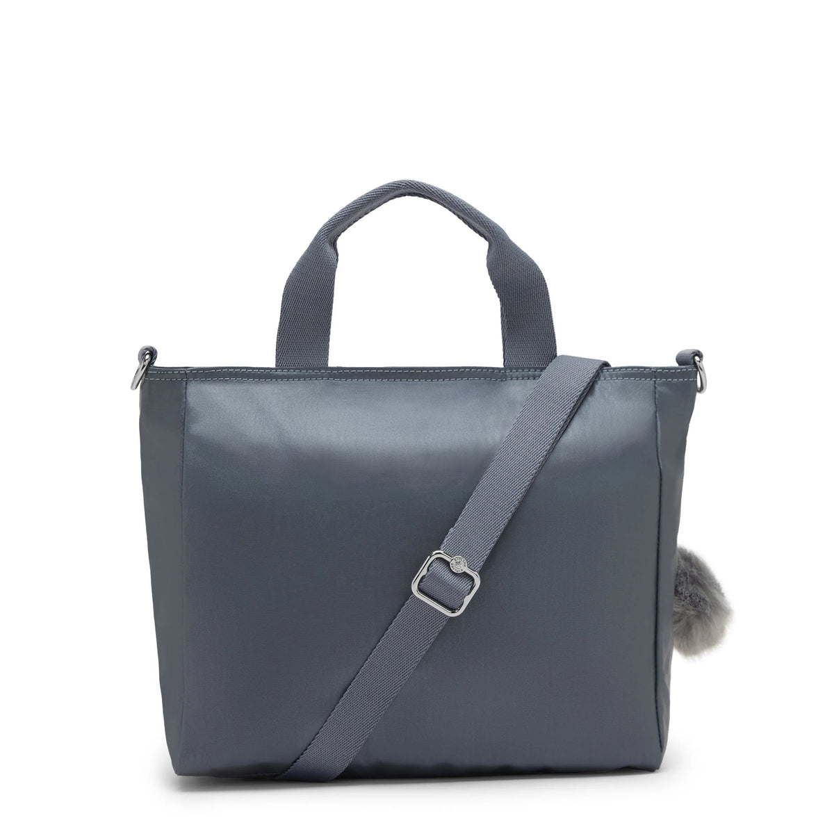 Kipling Lavena Small Tote in Warm Steel Metallic — angle view 3