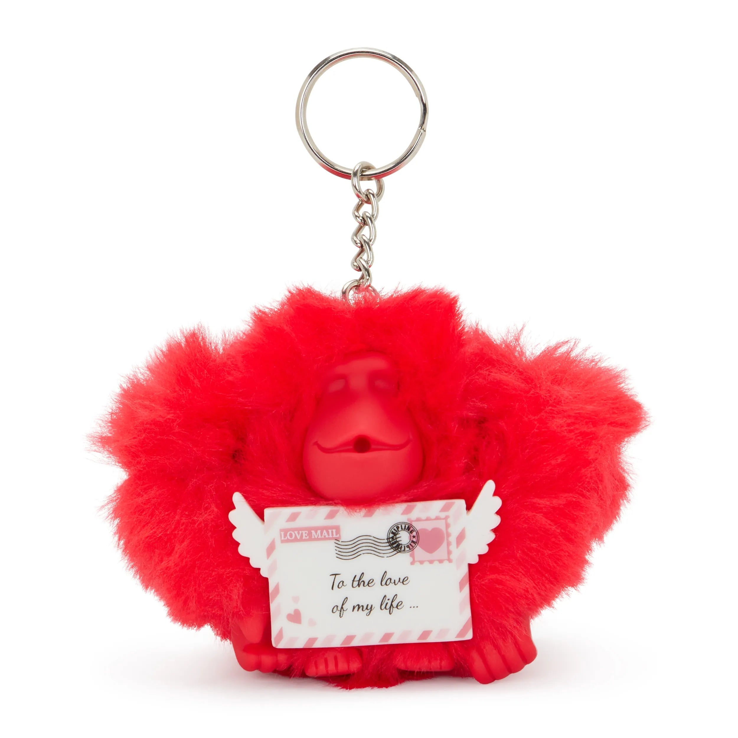 Kipling Valentine Letter Monkey in Letter Red — front view