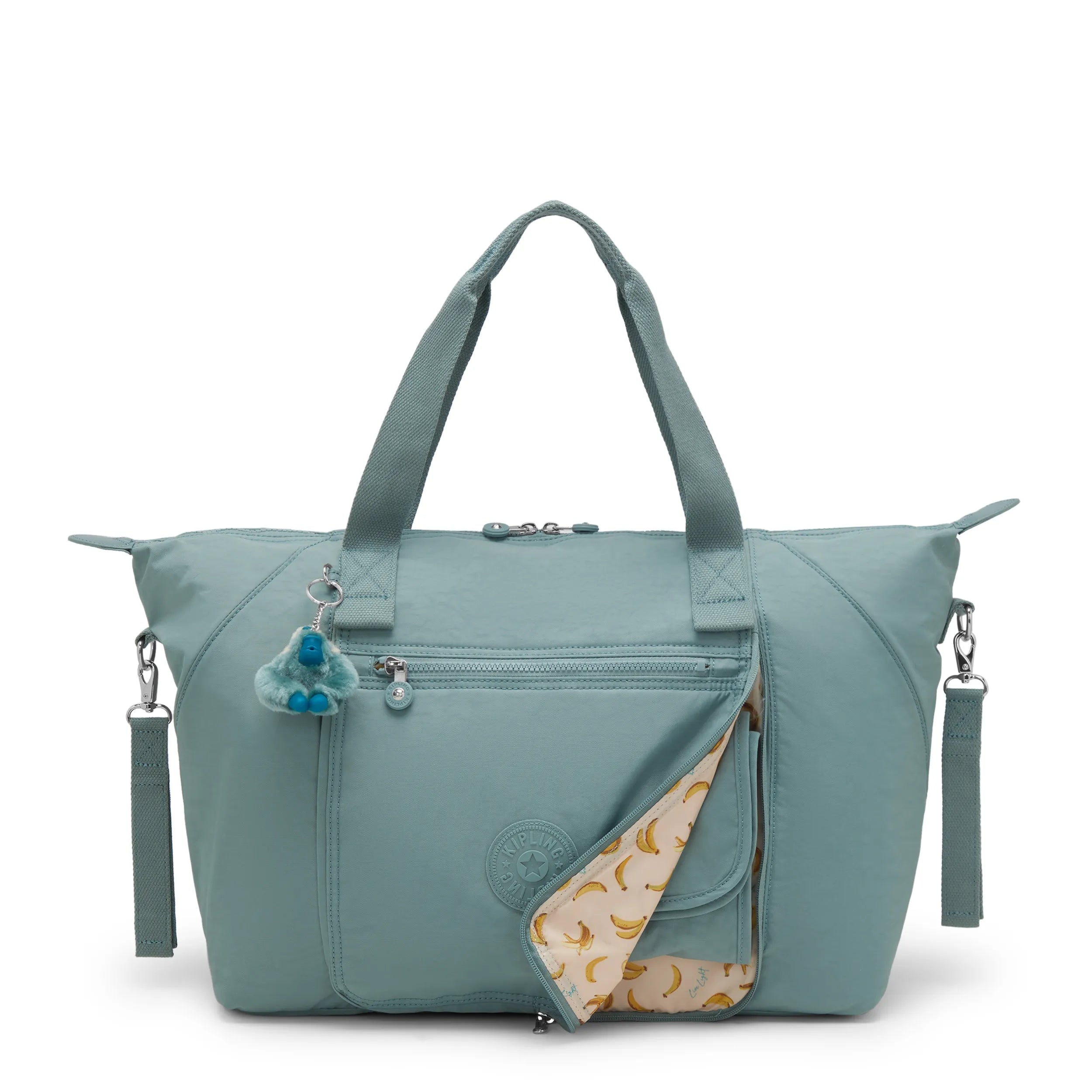 Kipling New Art M Babybag in Tiny Green Air — detail view
