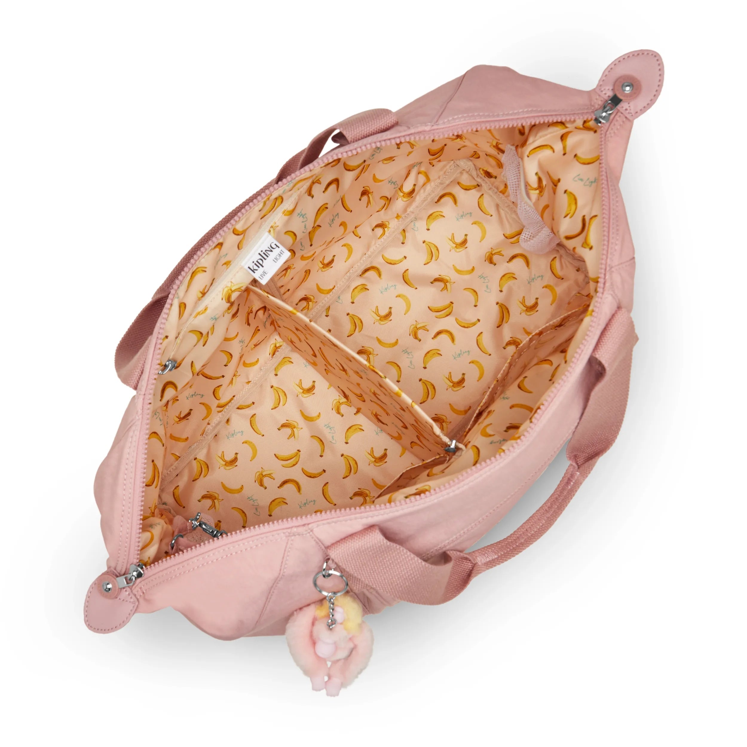 Kipling New Art M Babybag in Tiny Smoky Blush — angle view 2