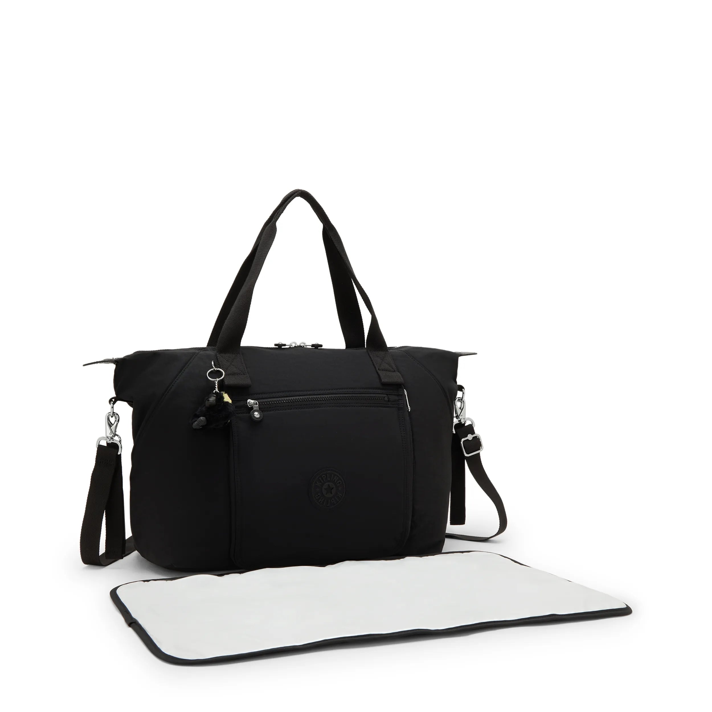 Kipling New Art M Babybag in Tiny Black Noir — angle view 3