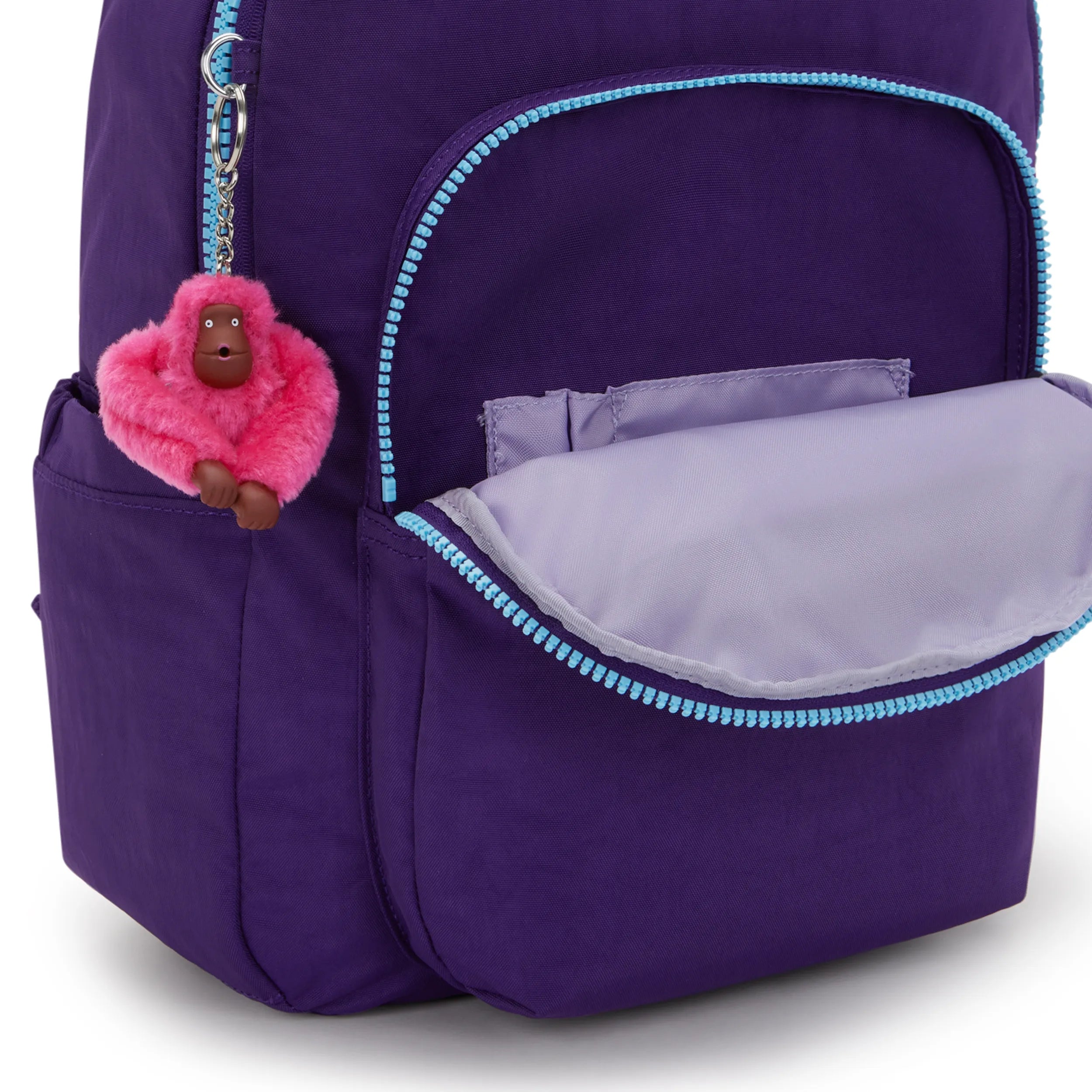 Kipling Seoul M in VIP Purple — interior view