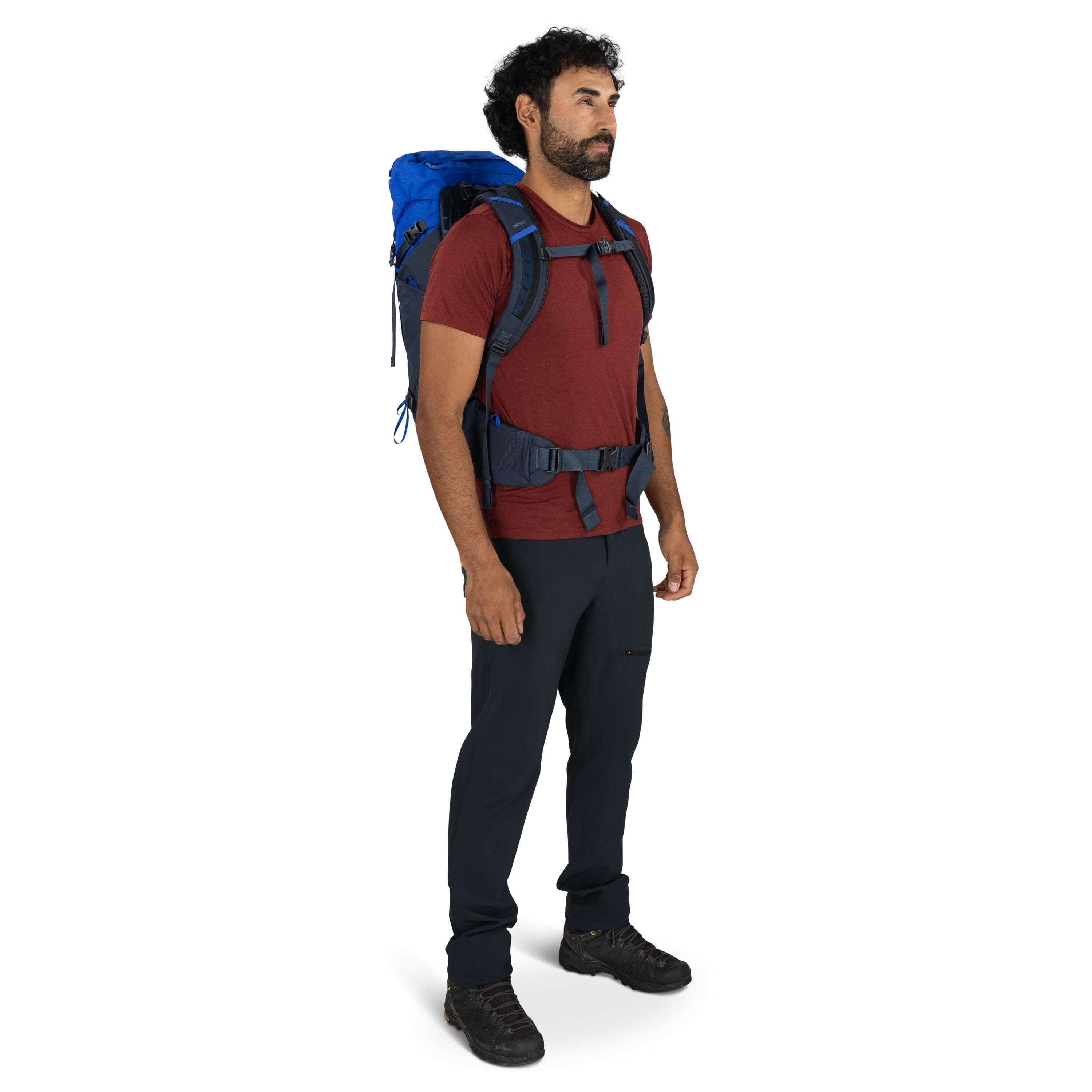 Osprey Kestrel LT 28 Hiking Backpack 28L in Rays Blue — lifestyle