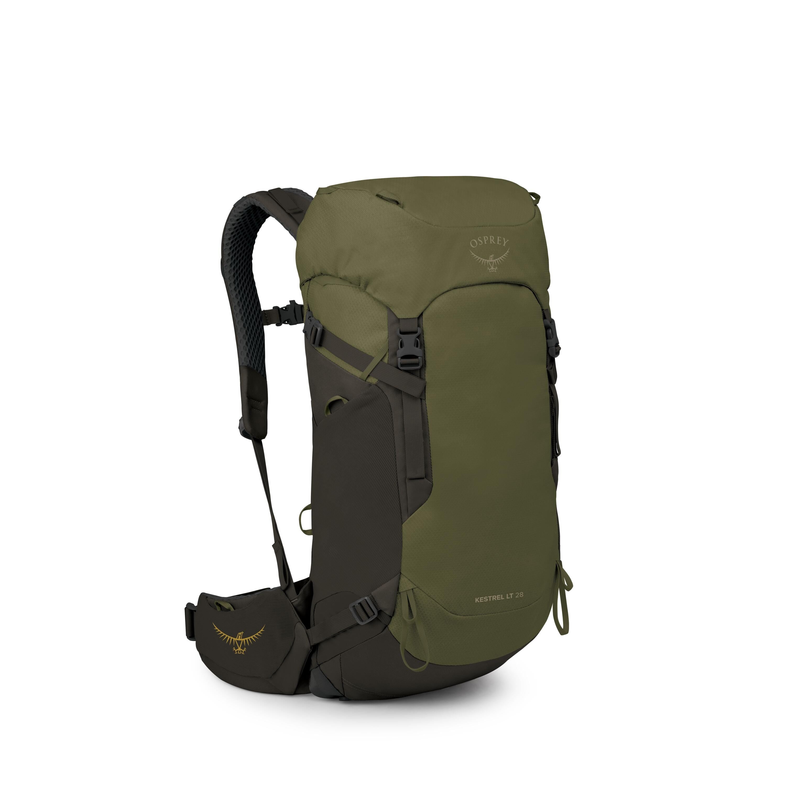 Osprey Kestrel LT 28 Hiking Backpack 28L in Moss Green — angle view 2