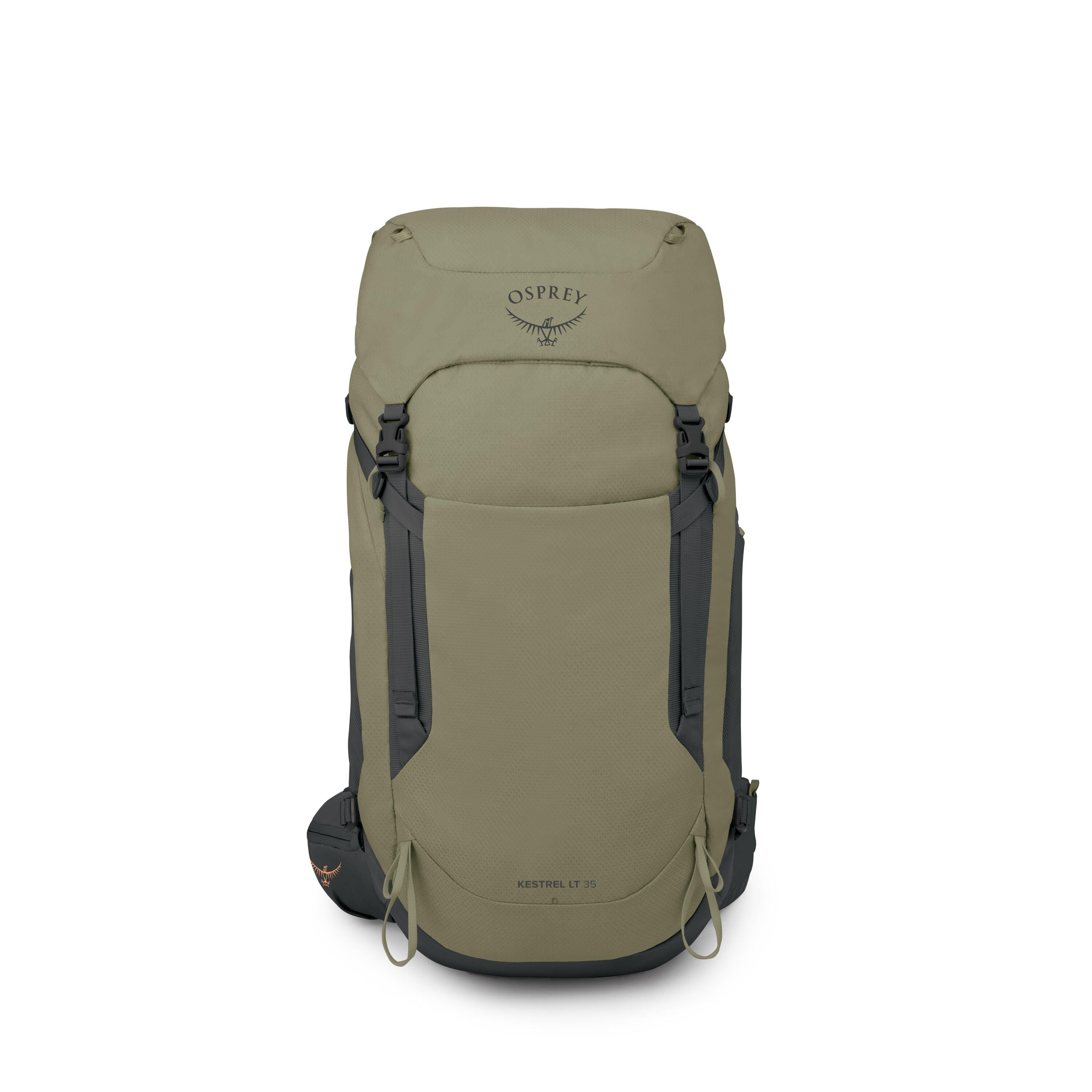 Osprey Kestrel LT 35 Hiking Backpack 35L in Olive Tan — front view