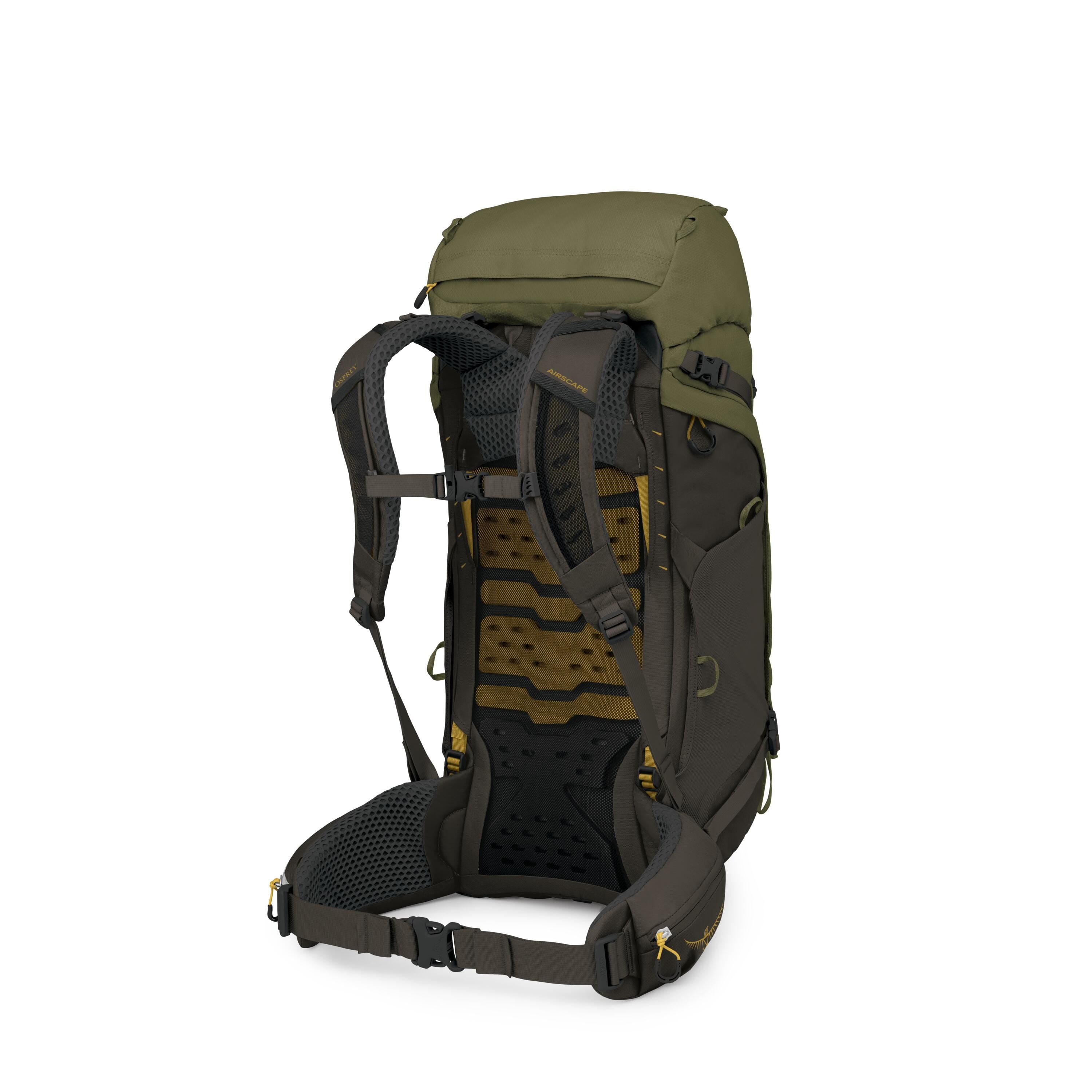 Osprey Kestrel LT 45 Backpacking Pack 45L in Moss Green — angle view 3