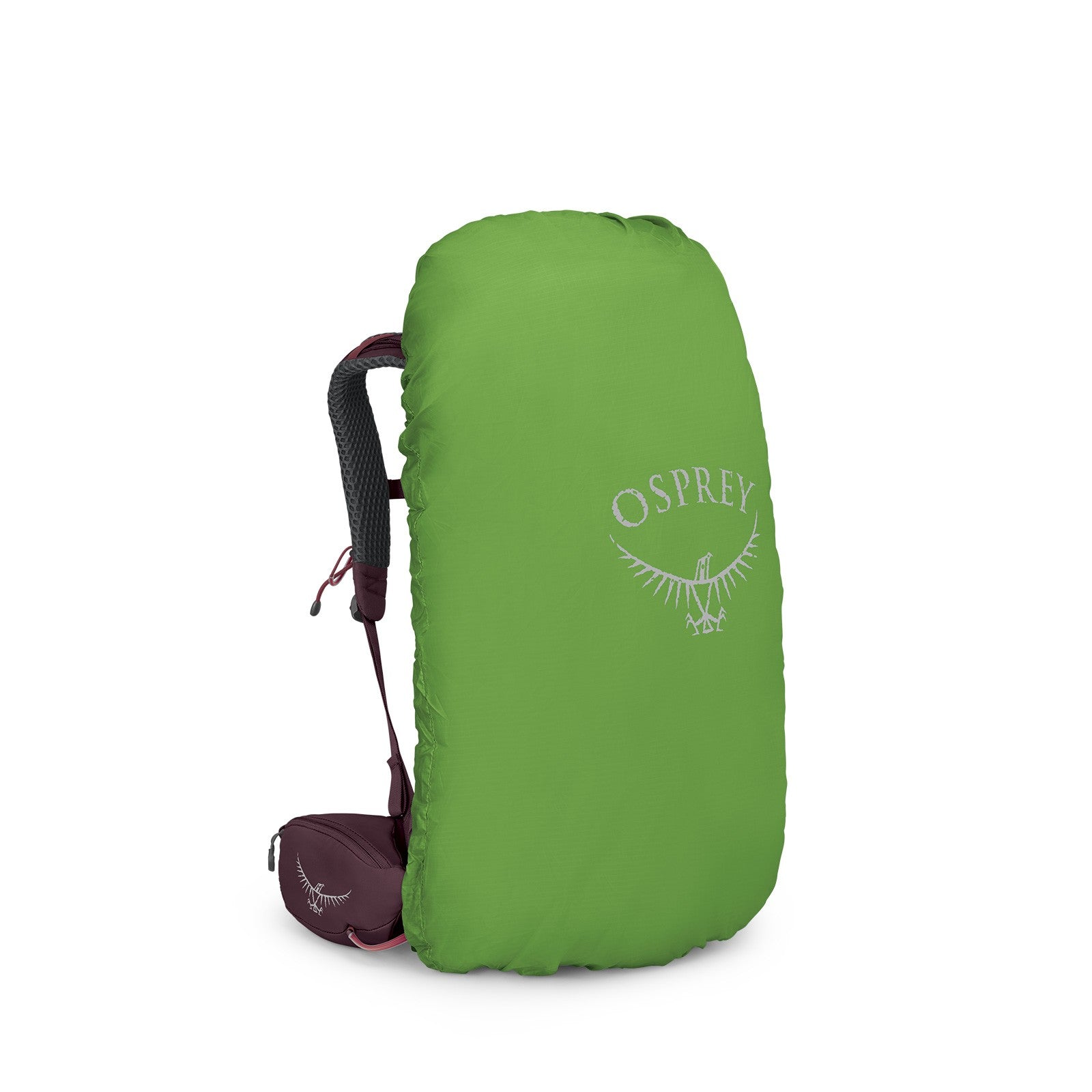 Osprey Kyte 38 Women's Backpacking Pack 38L in Elderberry Purple — angle view 3
