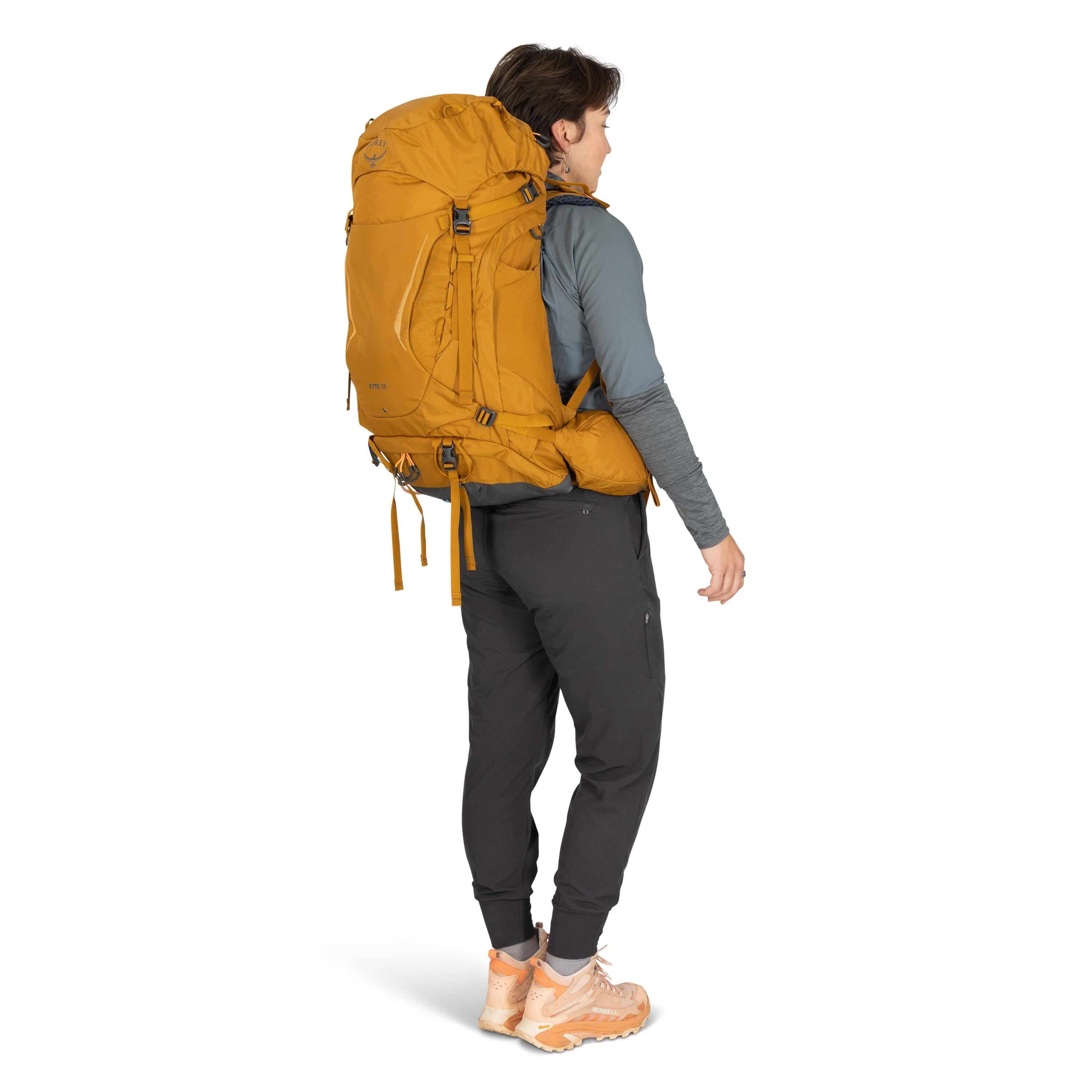 Osprey Kyte 38 Women's Backpacking Pack 38L in Barley Brown — lifestyle 2