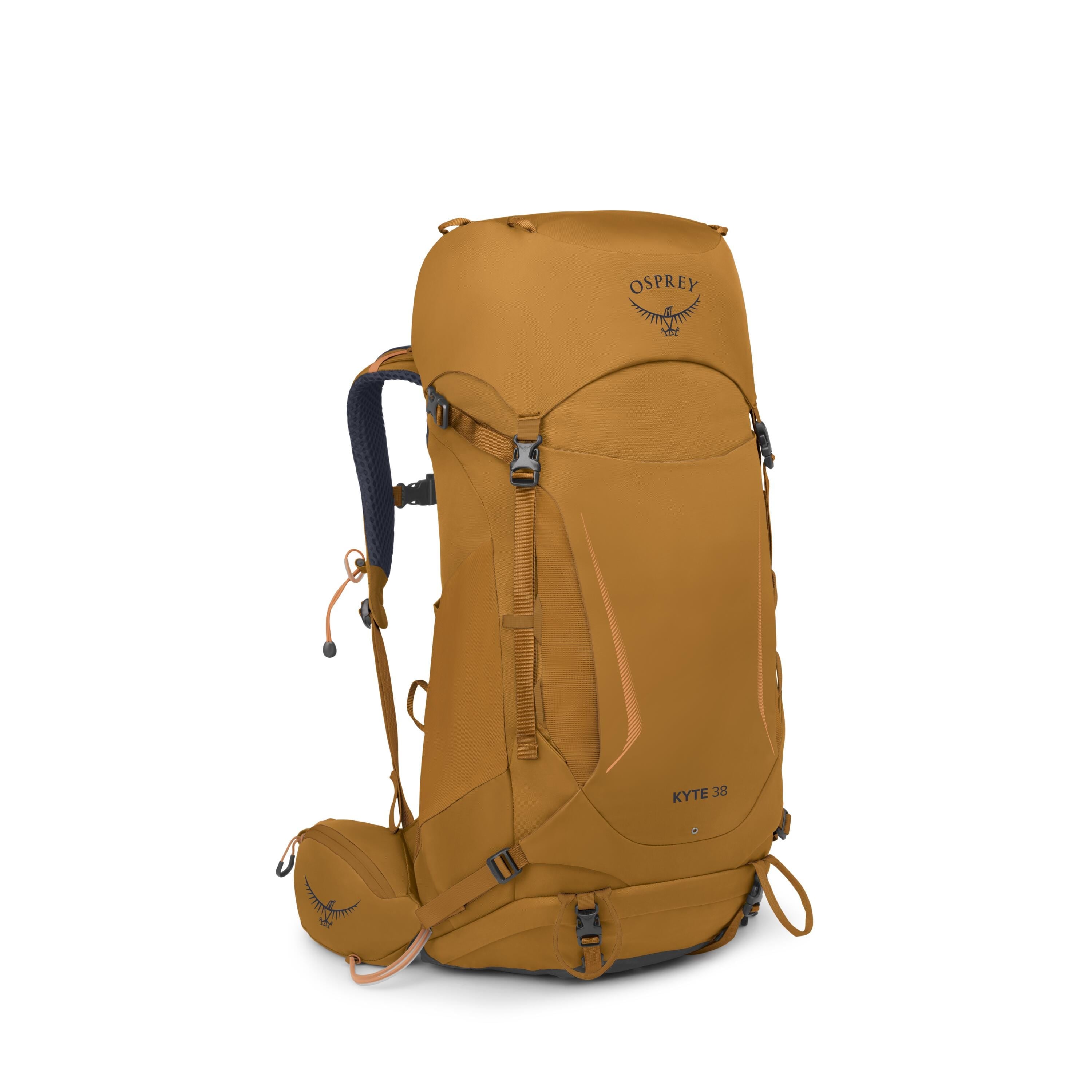 Osprey Kyte 38 Women's Backpacking Pack 38L in Barley Brown — angle view 2